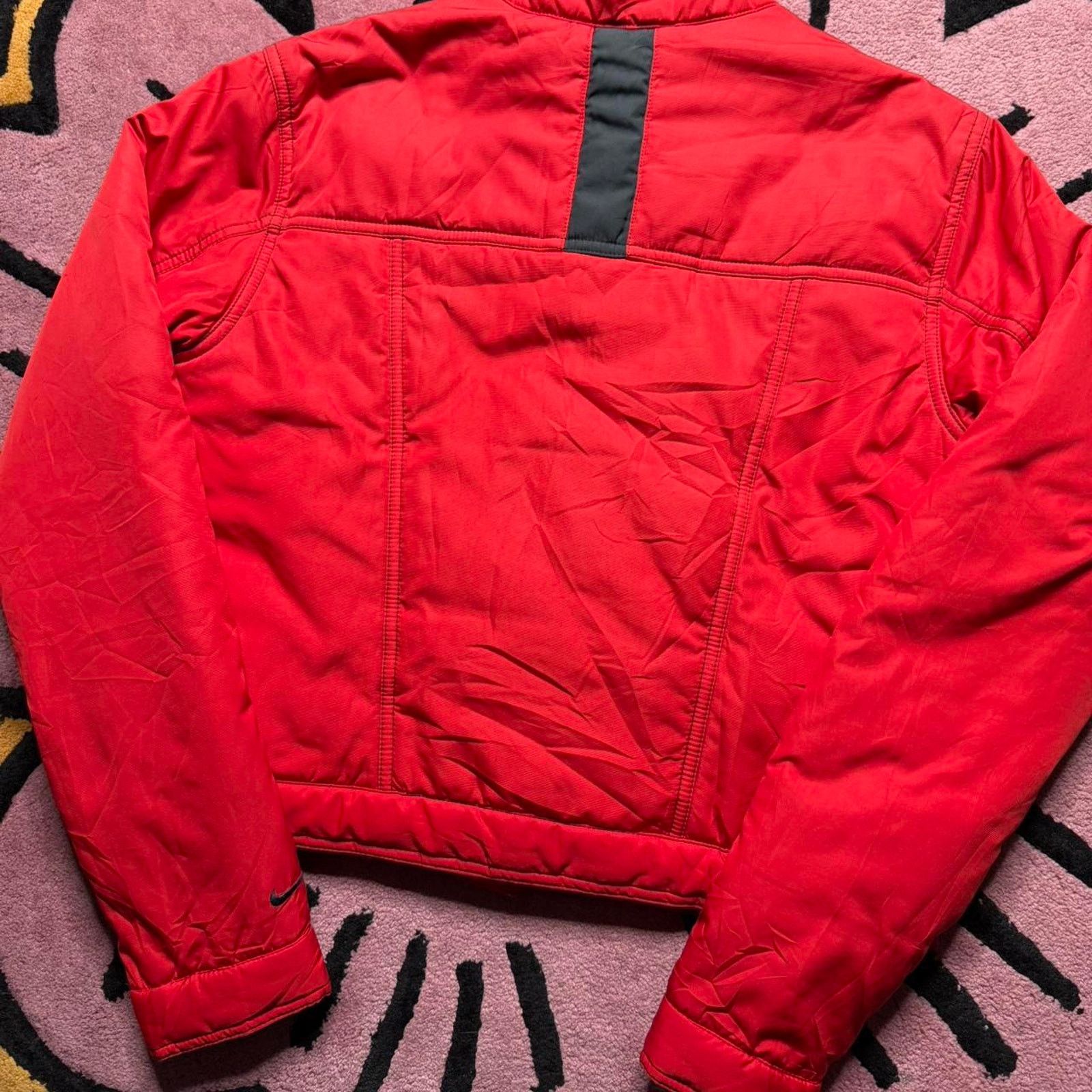 Nike × Vintage Vintage Nike Quilted Fleece Lined Embroidered Trucker Jacket Size M / US 6-8 / IT 42-44 - 7 Thumbnail