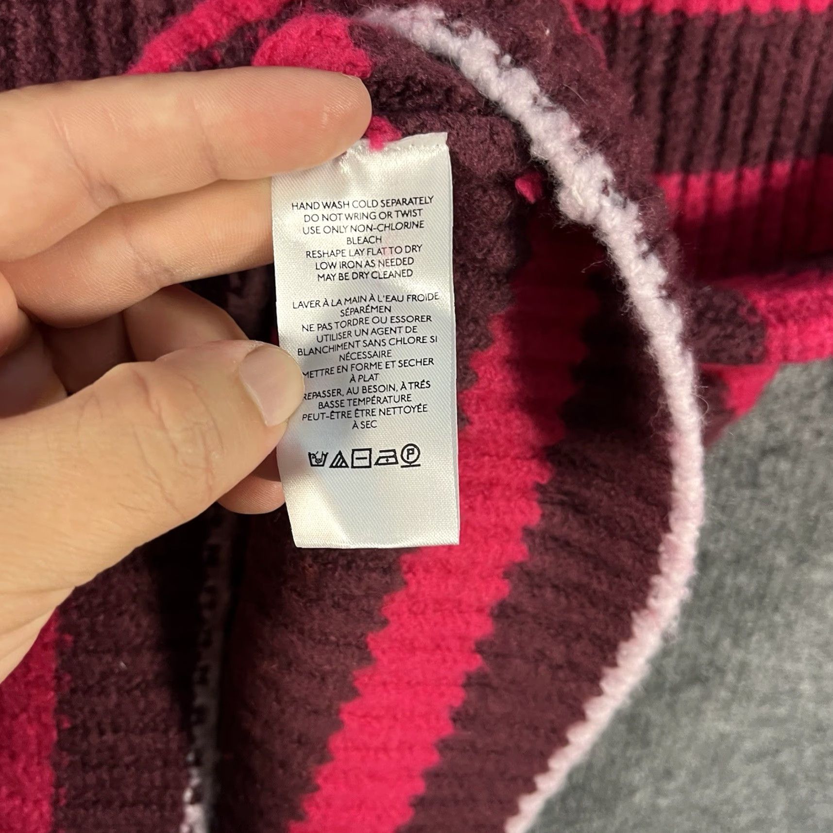 Anthropologie Maeve Anthropologie Womens Striped Turtleneck Sweater Pink Size Small Wool Size S / US 4 / IT 40 - 3 Thumbnail