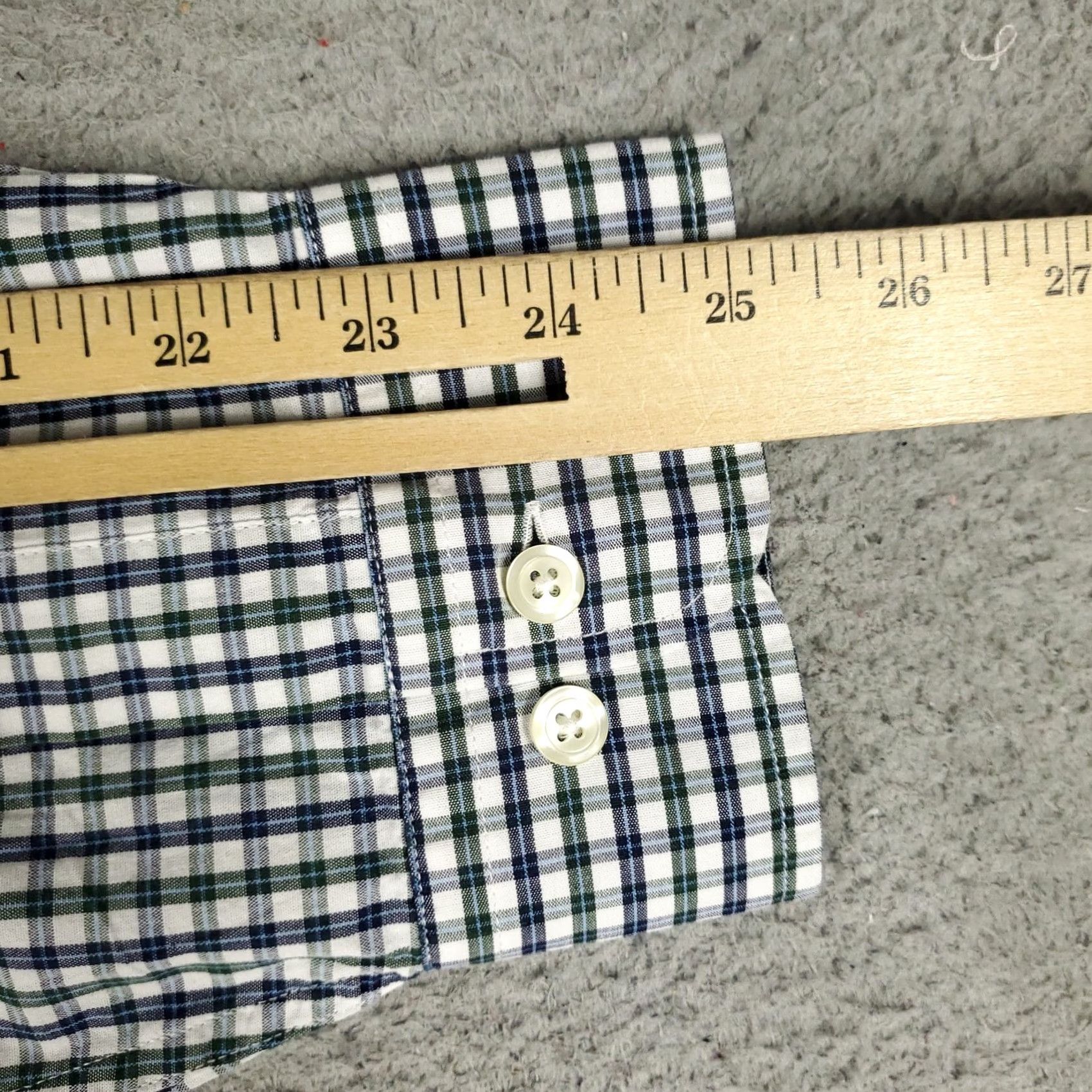 Brooks Brothers Brooks Brothers Shirt Mens Large Green Blue Plaid Regent Button Up Long Sleeve Size US L / EU 52-54 / 3 - 6 Thumbnail