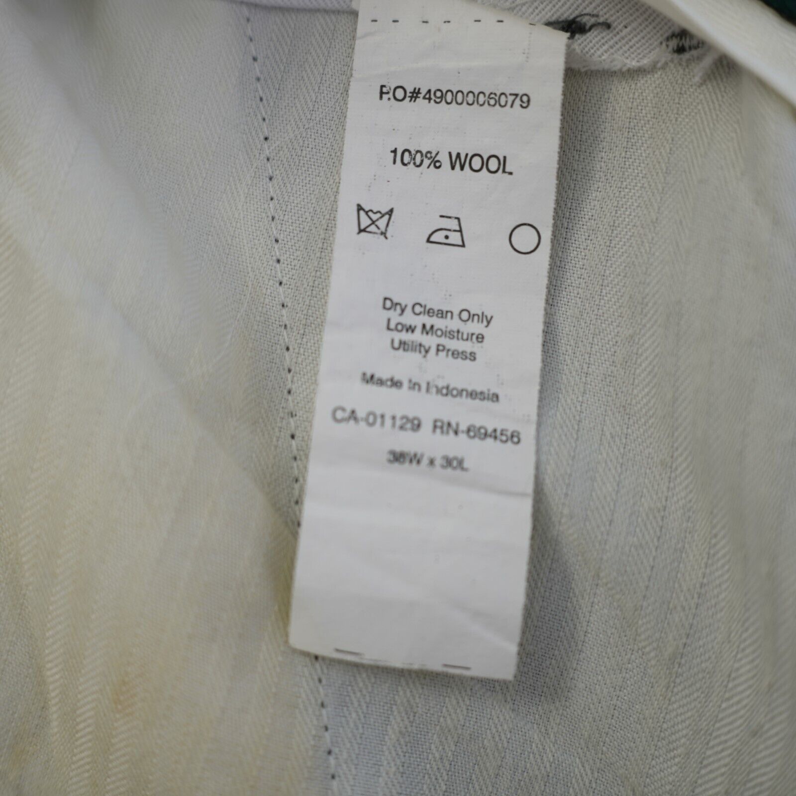 Lauren Ralph Lauren DAMAGED Lauren Ralph Lauren Super 100s Wool Gray Dress Pants Size 36R - 8 Thumbnail