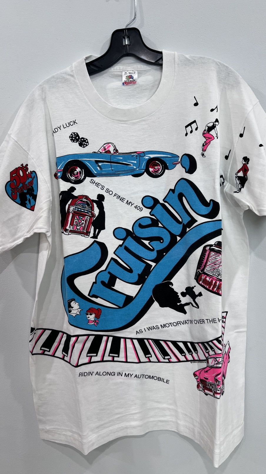 Vintage 1991 Cruisin' "Back to the 50's" Vintage T-Shirt size XL Size US XL / EU 56 / 4 - 2 Thumbnail