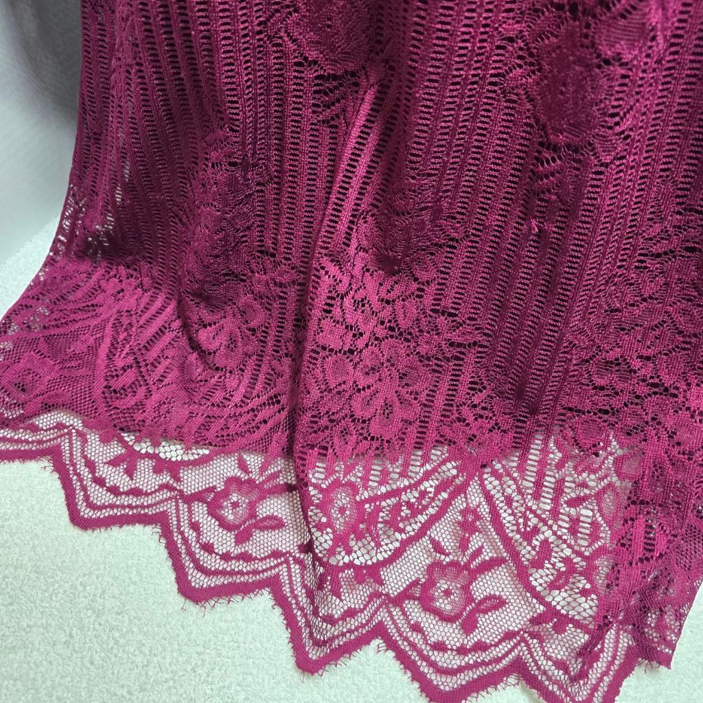 Maurice Lacroix Women's Maurices Magenta Lace Long Sleeve Dress S Size S / US 4 / IT 40 - 3 Thumbnail