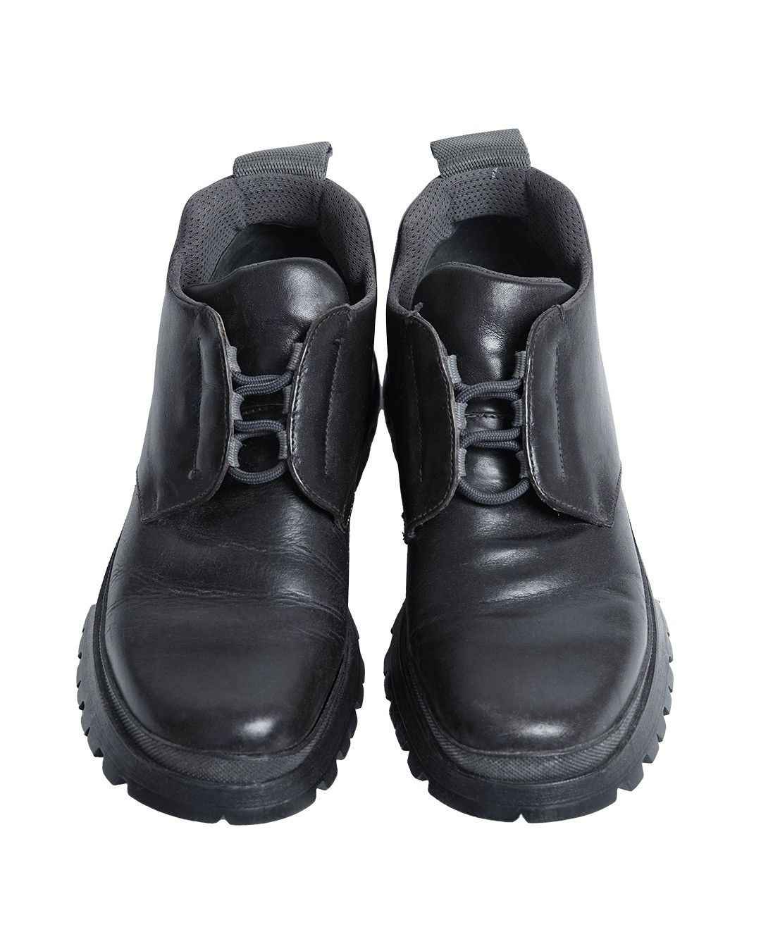 Prada Miu Miu Black Leather Sneakers Size US 8 / IT 38 - 3 Thumbnail