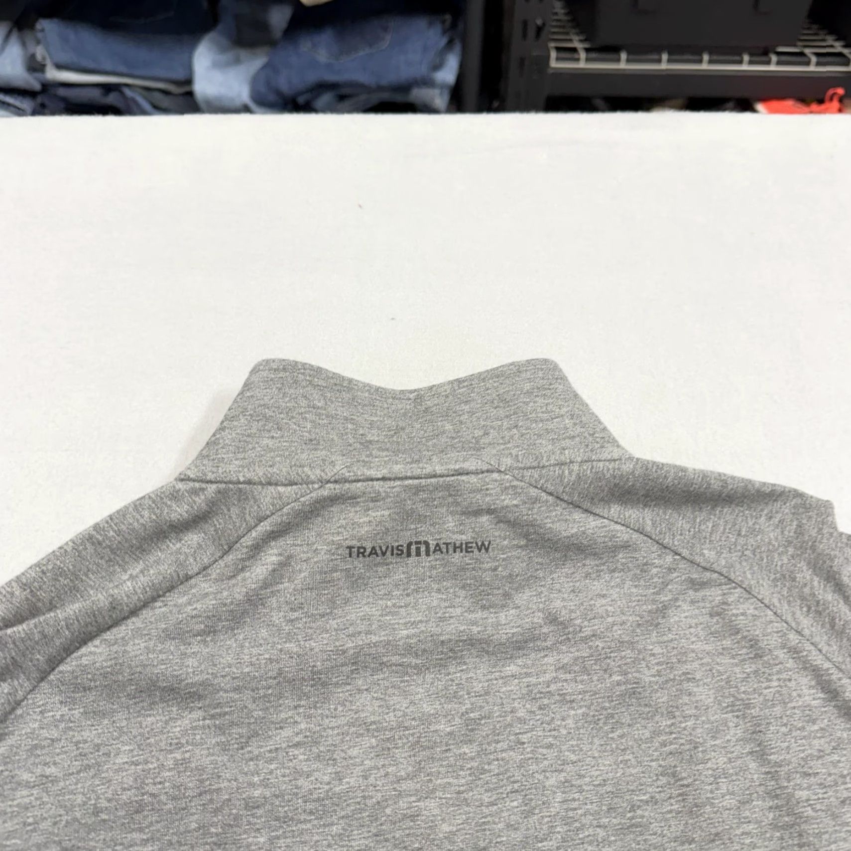 TravisMathew TravisMathew Pullover Mens Large Gray 1/4 Zip Long Sleeve Golf Performance Top Size US L / EU 52-54 / 3 - 6 Thumbnail