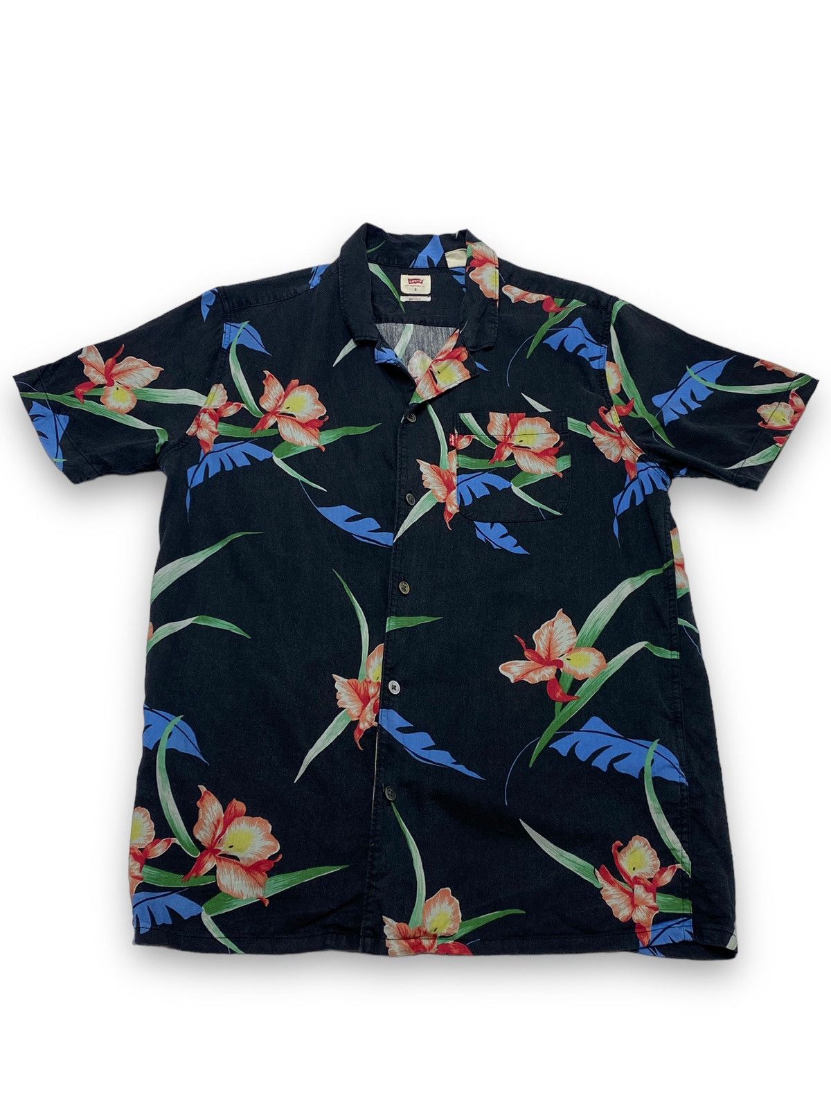 Levi's Vintage LEVI'S Flowers Pattern Black Button Up Shirt Size US M / EU 48-50 / 2 - 1 Thumbnail