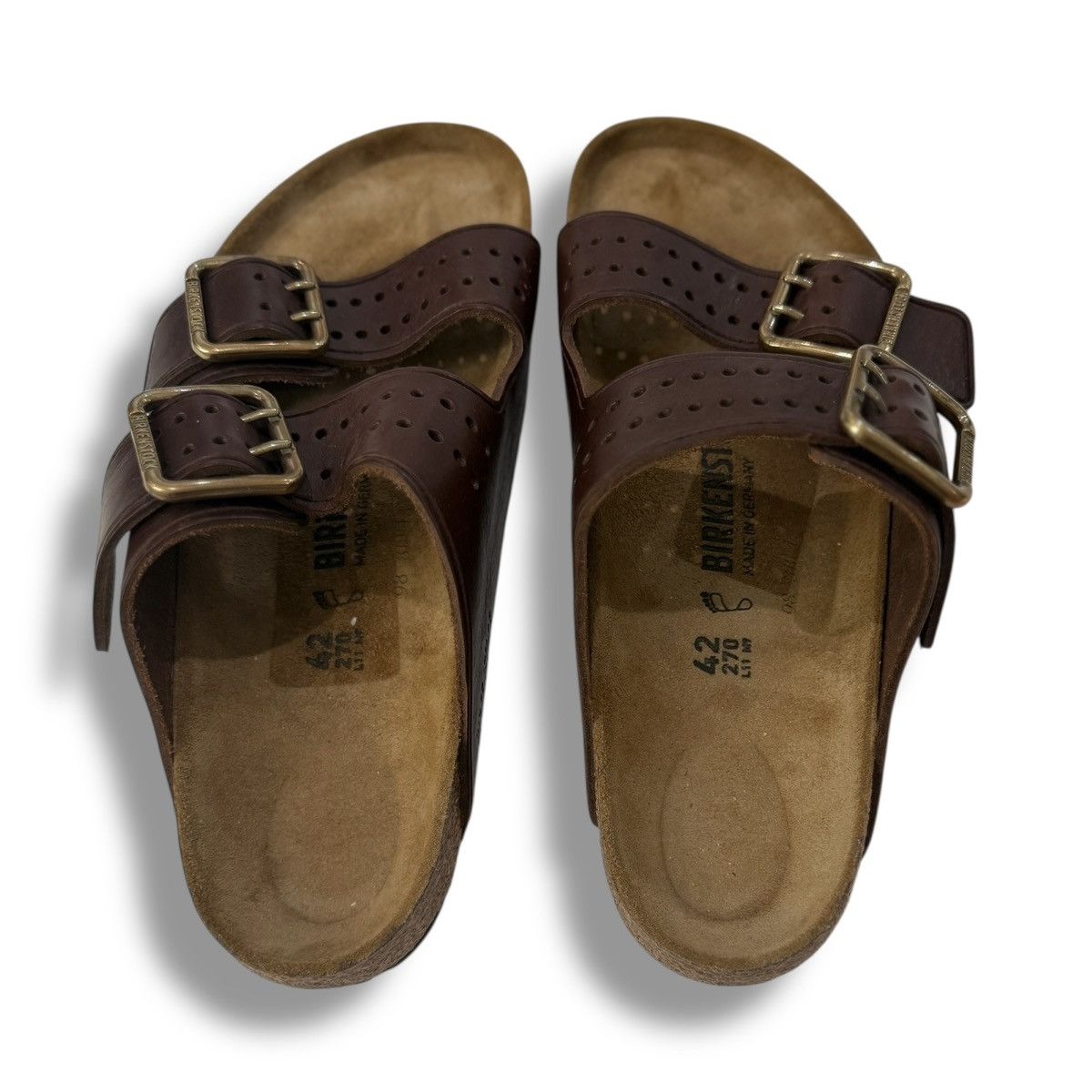 Birkenstock Arizona Bold Gap Roast Leather Regular Width Size US 9.5 / EU 42-43 - 9 Thumbnail