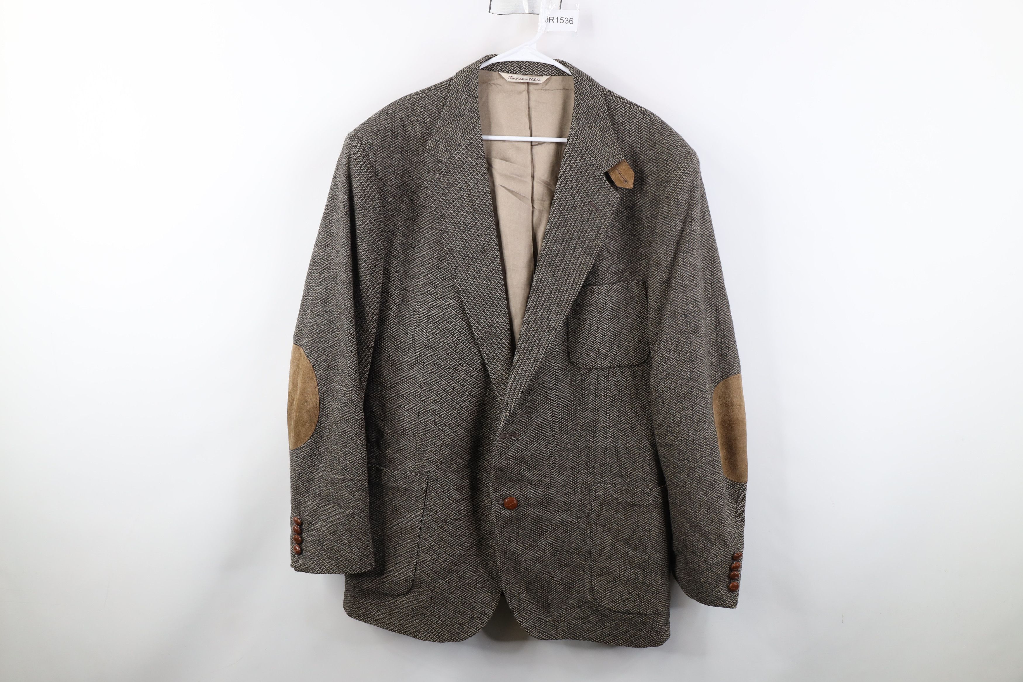 Vintage Vintage 90s Suede Leather Elbow Patch Blazer Suit Jacket USA Size US XXL / EU 58 / 5 - 1 Thumbnail