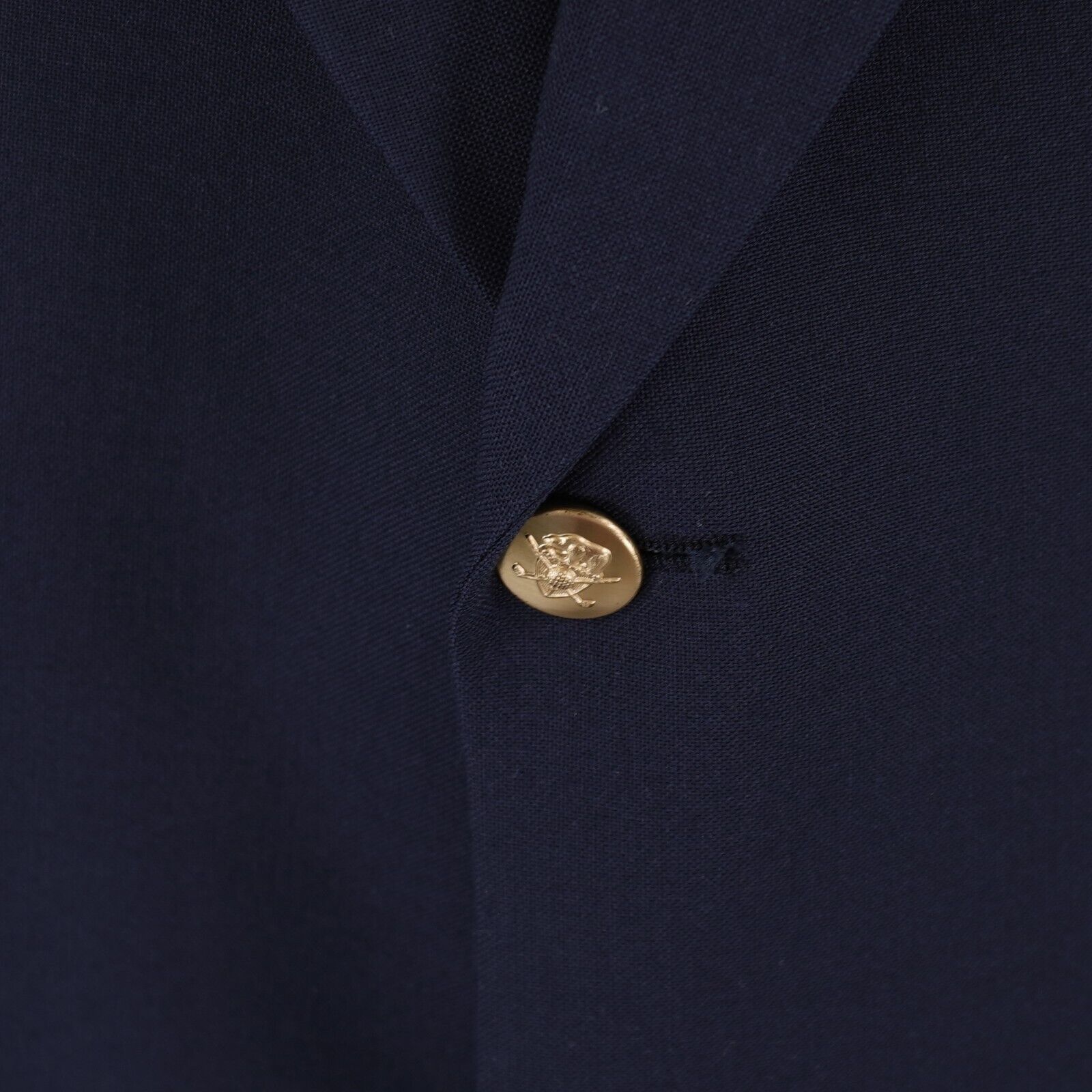 Hart Schaffner Marx Jack Nicklaus Tournament Series Wool Blue 2 Gold Button Blaz Size 42R - 3 Thumbnail
