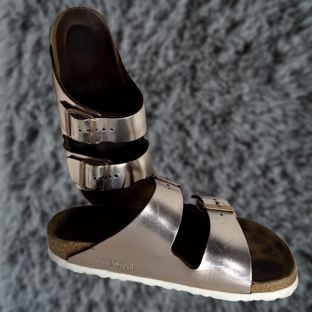 Birkenstock Birkenstock Arizona Buckle Narrow Fit Birko Flor Sandals COPPER EU 39 Ladies 8 Size US 8 / IT 38 - 1 Thumbnail
