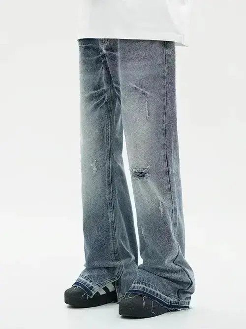 Japanese Brand × Jean Blue Baggy Stacked Denim Jeans Size US 30 / EU 46 - 3 Thumbnail