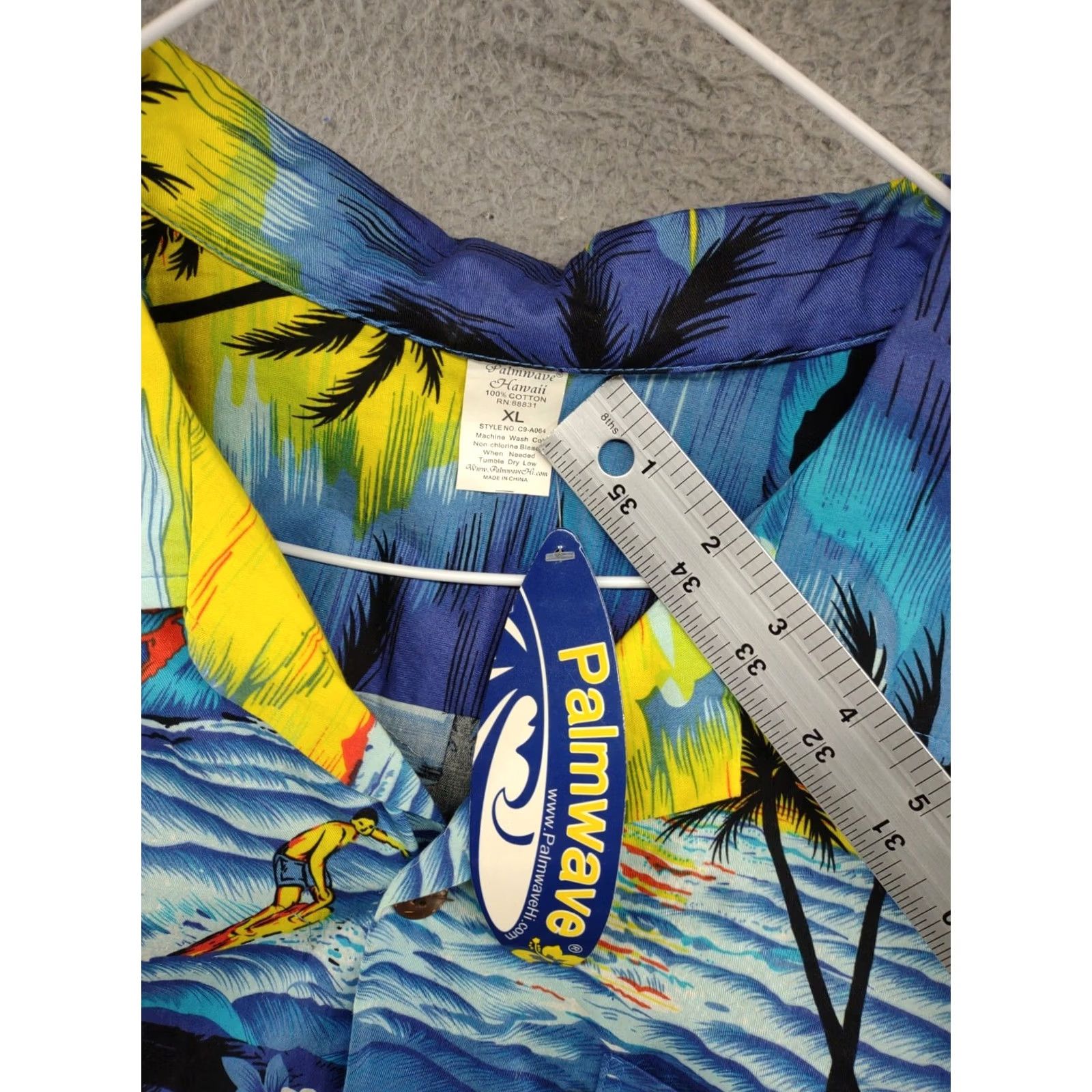 ALOHAS Palmwave Hawaiian Floral Surfing Button Up Shirt XL Men Multicolor Cotton Short Sleeve Aloha Beach New Size US XL / EU 56 / 4 - 4 Thumbnail