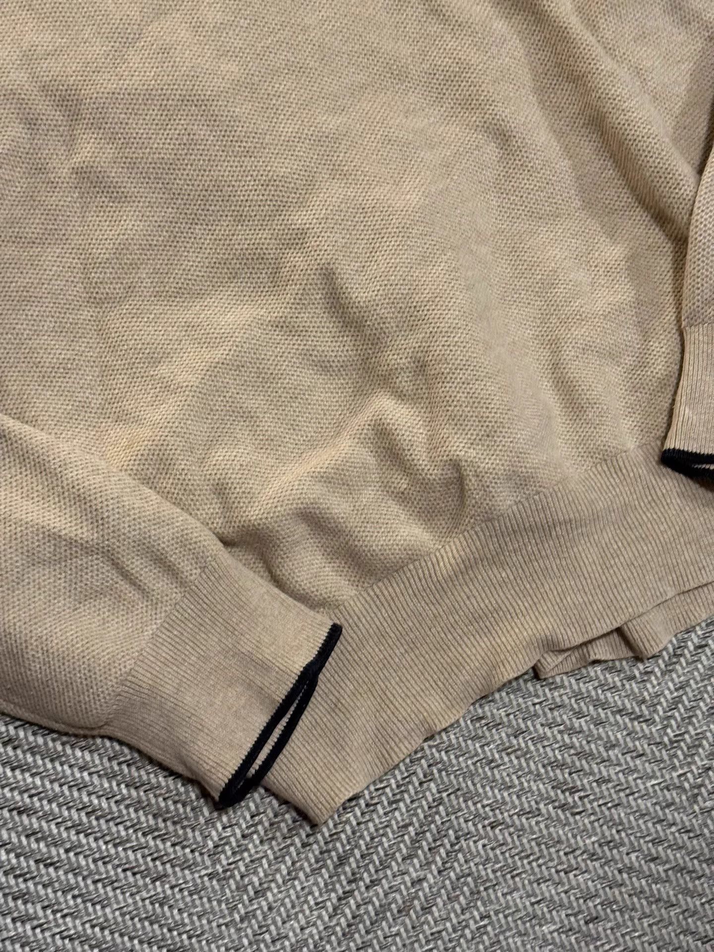Polo Ralph Lauren Polo Ralph Lauren Beige Half-Zip Mock Neck Sweater K24 Size US XL / EU 56 / 4 - 4 Thumbnail