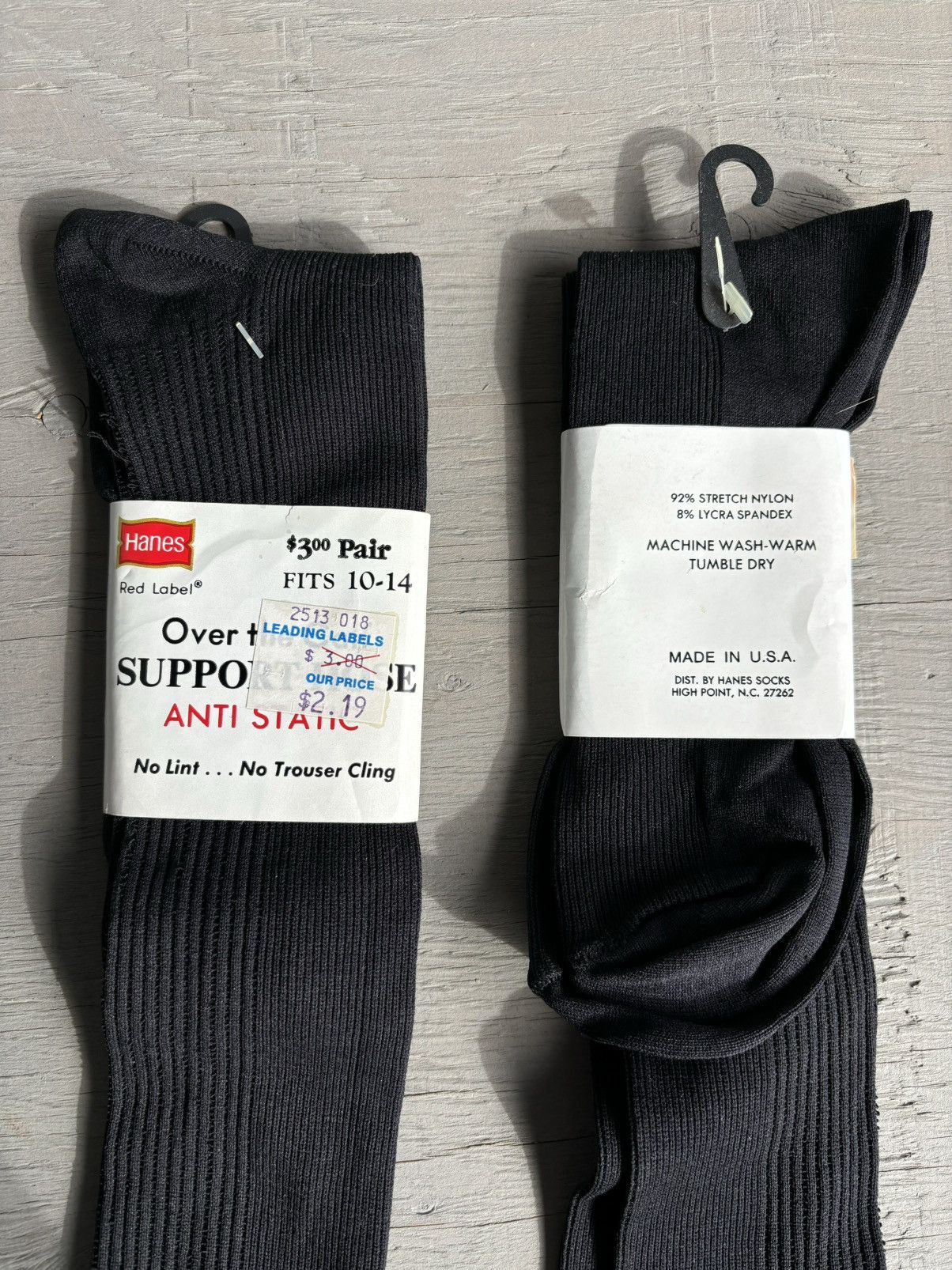 Hanes × Vintage 1970s Vintage Socks Hanes Made in USA Tall Tube Trouser Long Size ONE SIZE - 2 Thumbnail