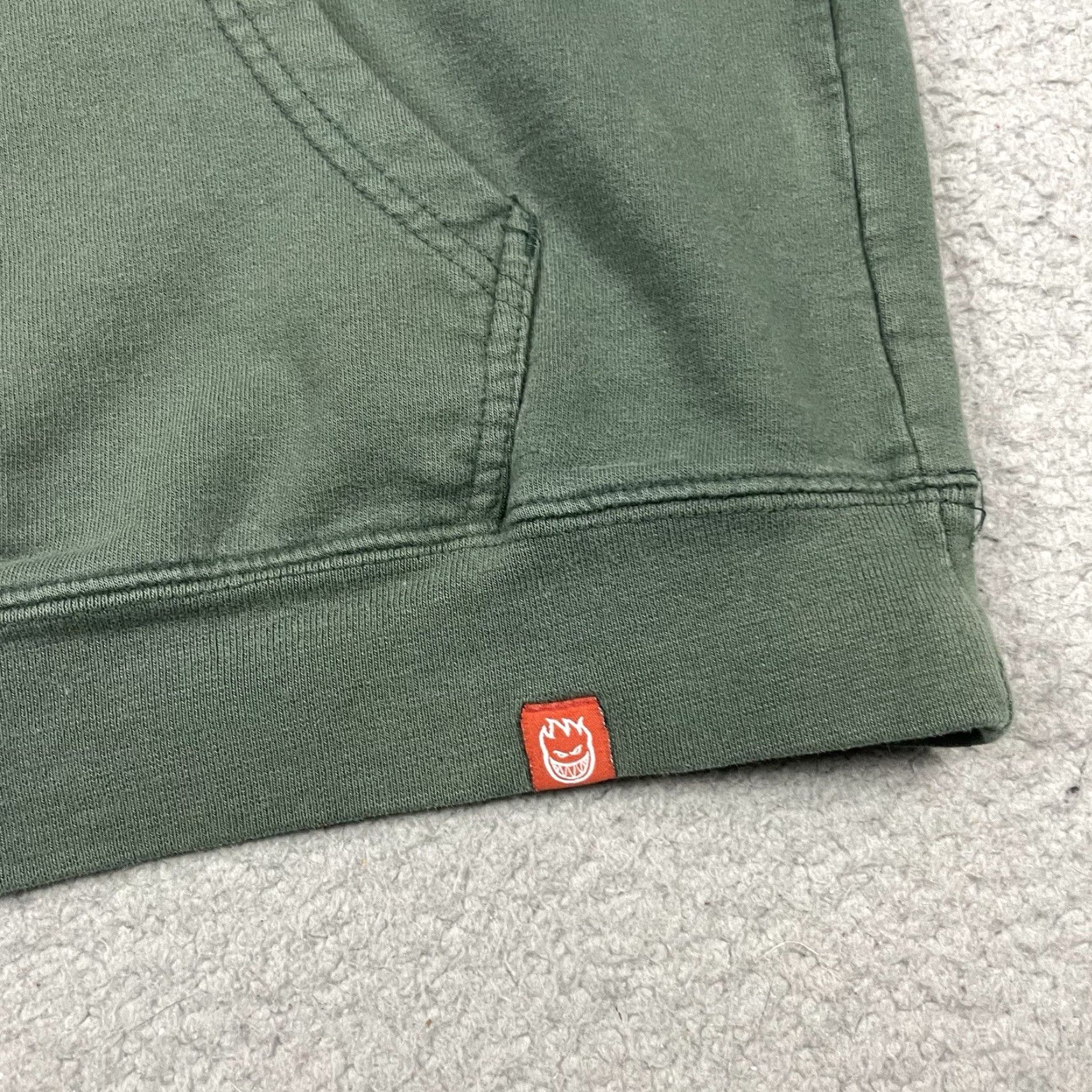 Spitfire VINTAGE Spitfire Hoodie Men S Green Distressed Faded Logo 90s Skateboarder Pullover Hooded Size US S / EU 44-46 / 1 - 4 Thumbnail