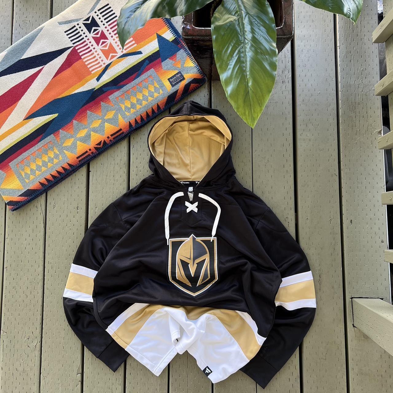 NHL × Vintage Vegas Golden Knights Hockey Pullover Hoodie Size US XL / EU 56 / 4 - 2 Thumbnail