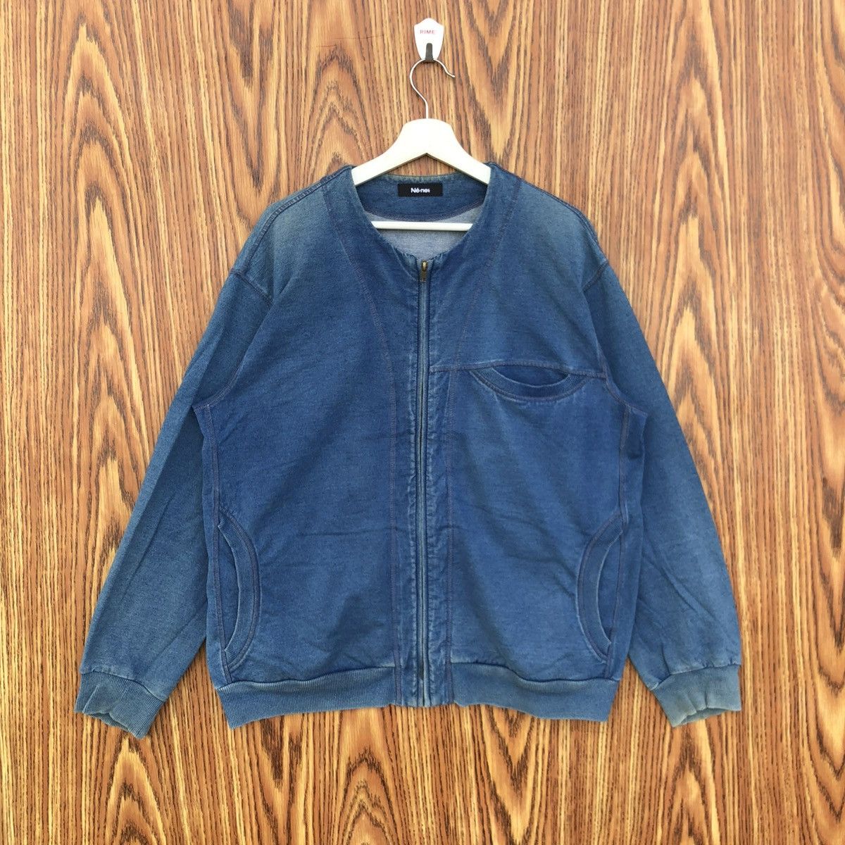 Issey Miyake Vintage Ne-Net By Issey Miyake Indigo Jacket Zipper Size US L / EU 52-54 / 3 - 1 Thumbnail