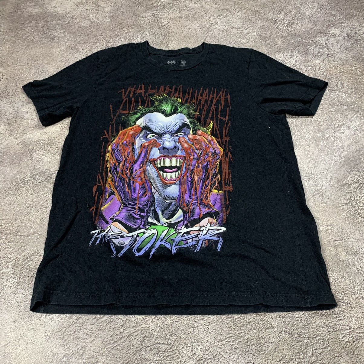 Vintage Vintage 90s Y2K Graphic Tee Joker Skull Grunge Punk Washed L Size US L / EU 52-54 / 3 - 2 Thumbnail