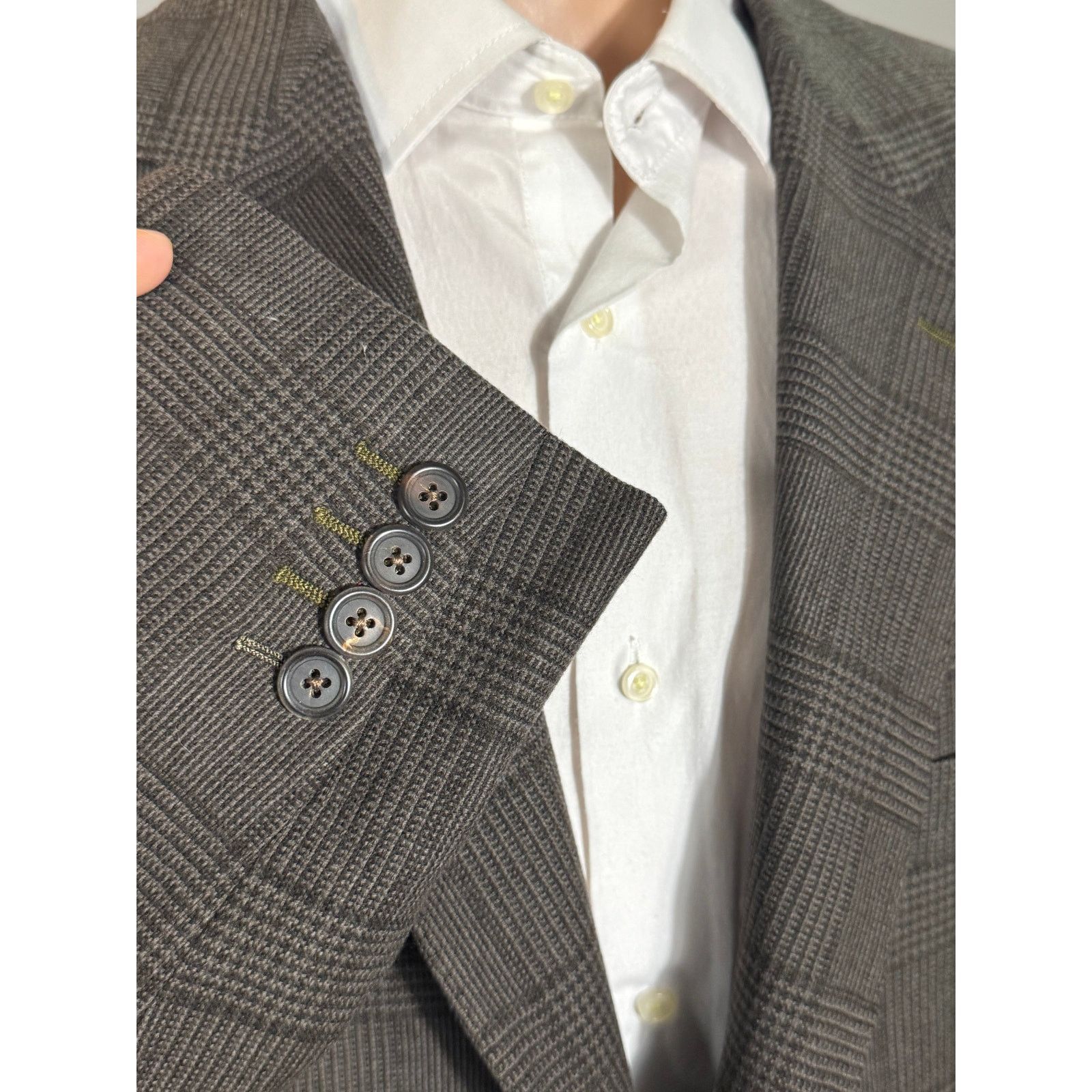 Brunello Cucinelli Brunello Cucinelli Houndstooth Deconstructed Blazer 56 46R Size 46R - 8 Thumbnail
