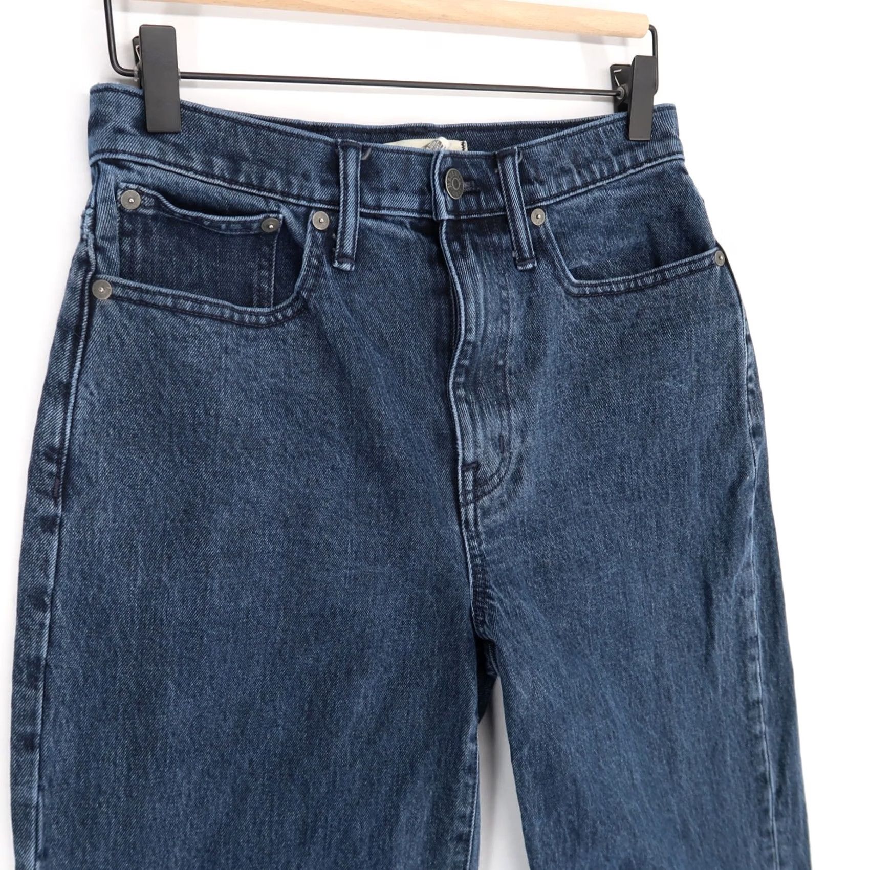 Madewell Madewell Jeans Womens 24 Blue The Dadjean High Rise Straight Leg Stretch Denim Size 42" / US 20 - 3 Thumbnail