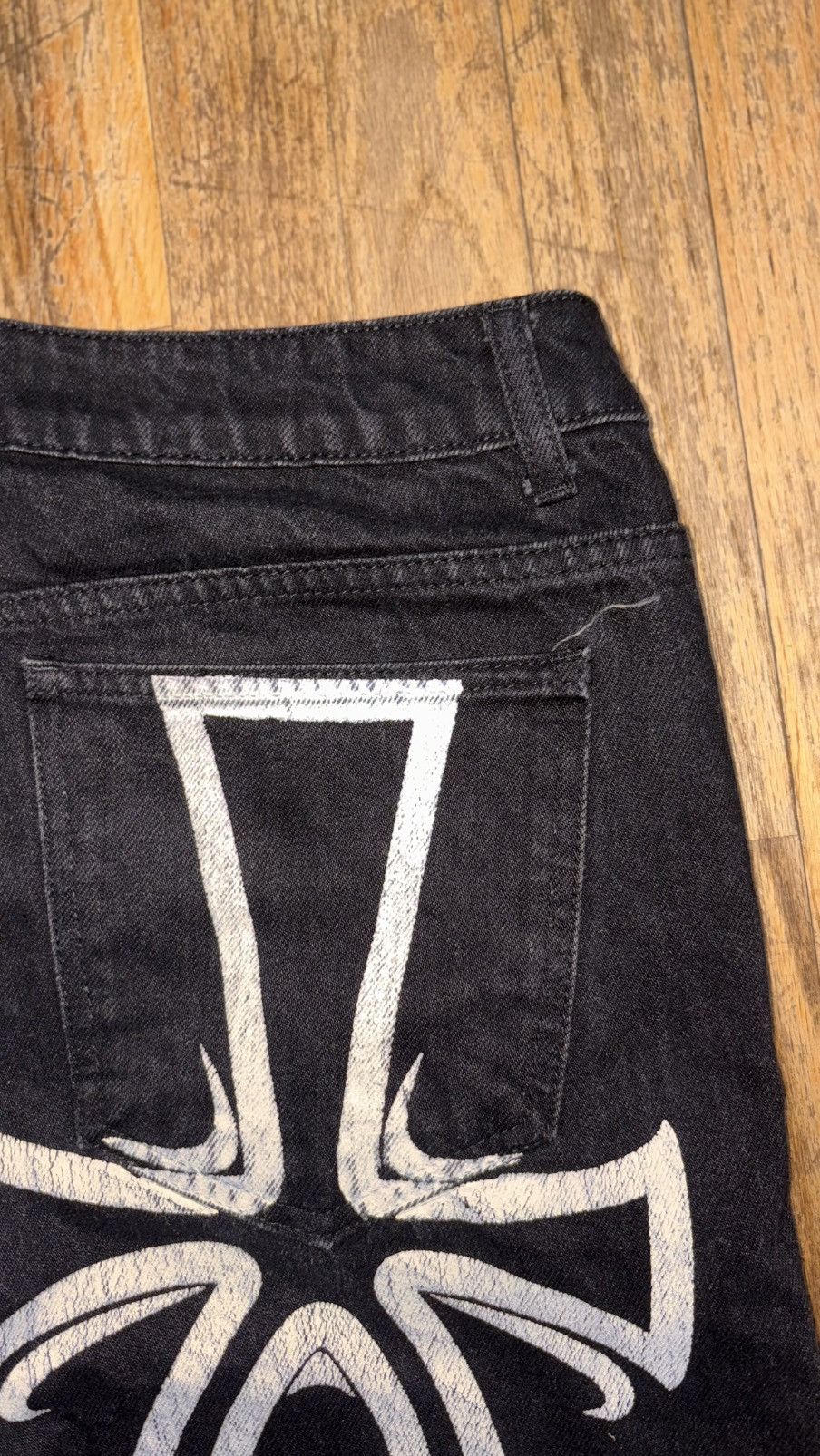 Japanese Brand × Vintage 🚨ANOTHER CRAZY PIECE EYES CROSS JEANS UNIQUE DESIGN CUSTOM🔥 Size US 28 / EU 44 - 5 Thumbnail