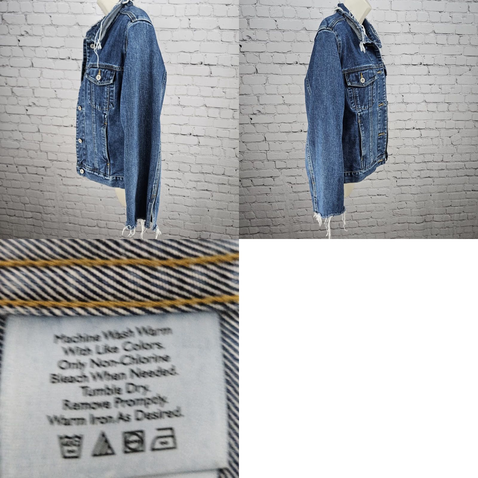 Eddie Bauer Eddie Bauer Denim Jacket Blue 100% Cotton Buttoned Raw Hem Distressed Short Sleeve Women S Regular Jacket Size 28" / US 6 / IT 42 - 9 Thumbnail