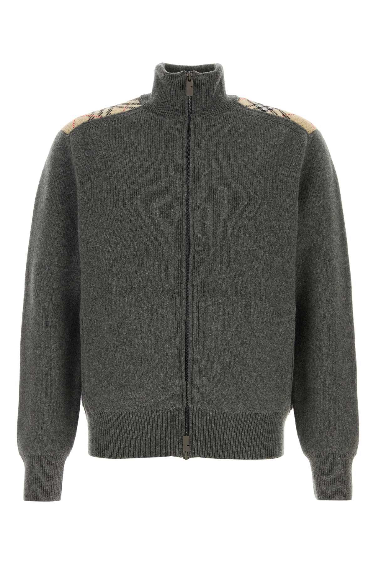 Burberry Dark Grey Wool Blend Cardigan Size US M / EU 48-50 / 2 - 1 Thumbnail
