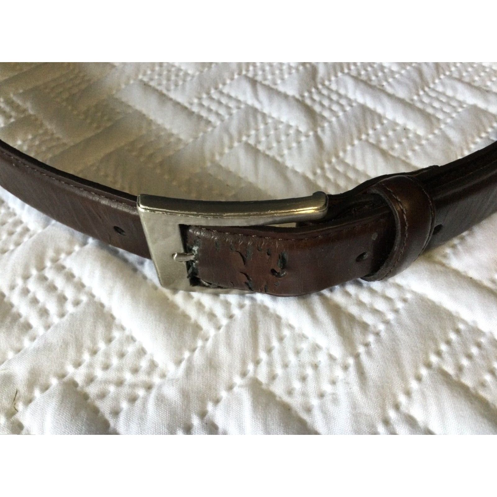 Vintage VINTAGE CAE Leather Dress Belt Size 38 Dark Brown Adjustable Classic Mens Size 38 - 2 Thumbnail