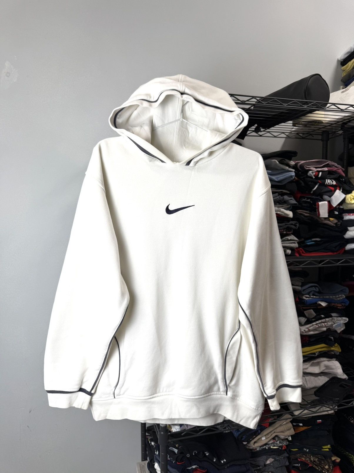 Nike Vintage Nike Hoodie Center Logo Archive TN ZM Soccer Size US XL / EU 56 / 4 - 1 Thumbnail