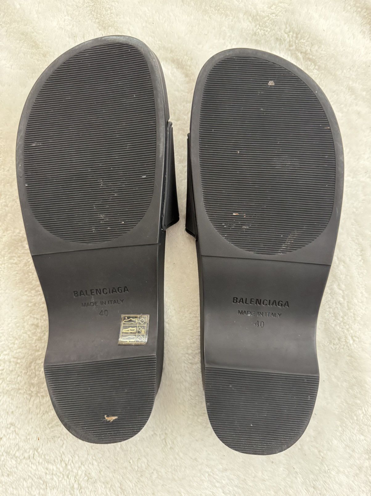 Balenciaga Balenciaga BB Black Rubber Wedge Slide Sandals Size US 10 / IT 40 - 5 Thumbnail