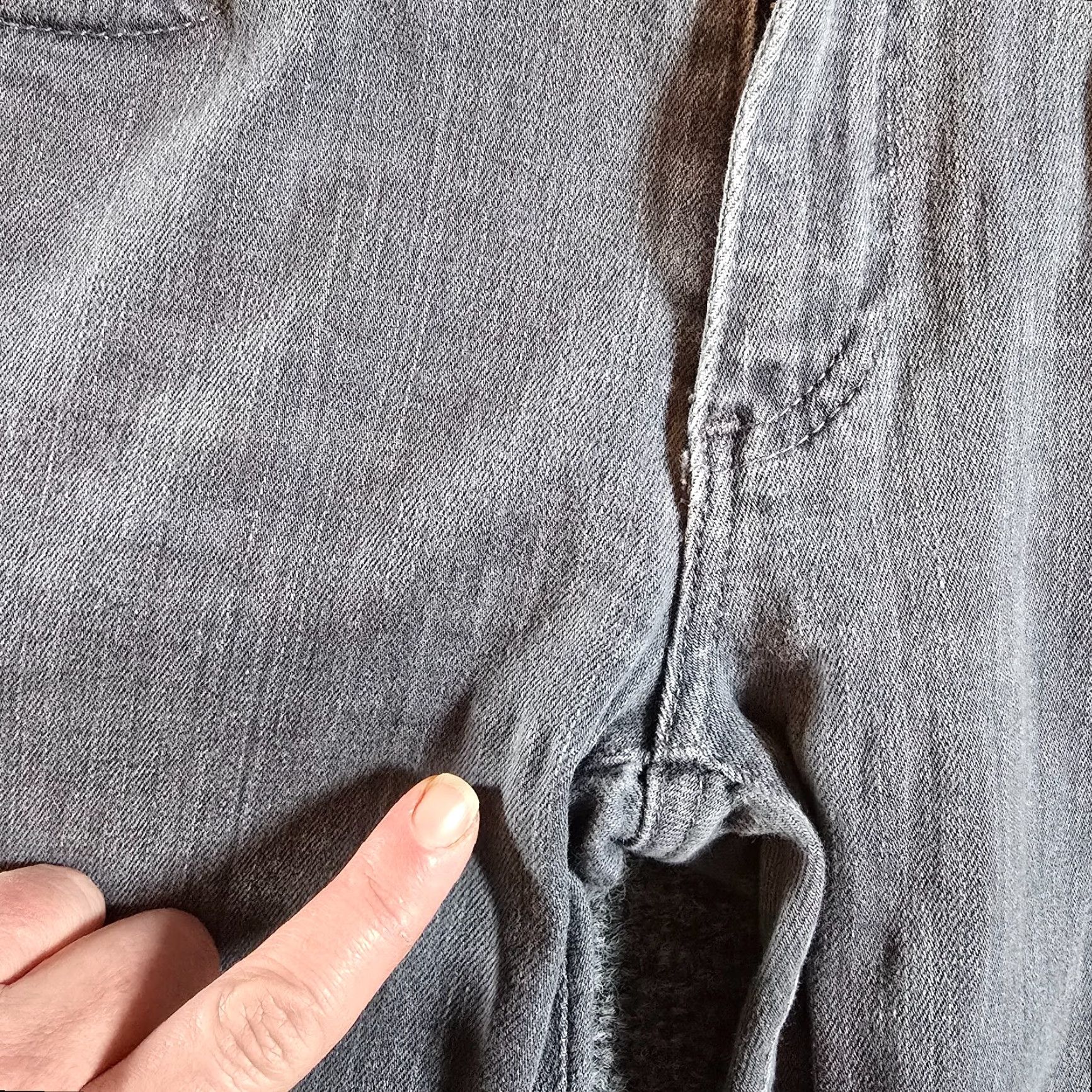 Vintage AG Adriano Goldschmied Jeans Women Slim The Stevie Straight Distressed Gray 26 Denim Cotton Polyester PANTS Regular Size 26 Women Size 26" / US 2 / IT 38 - 3 Thumbnail