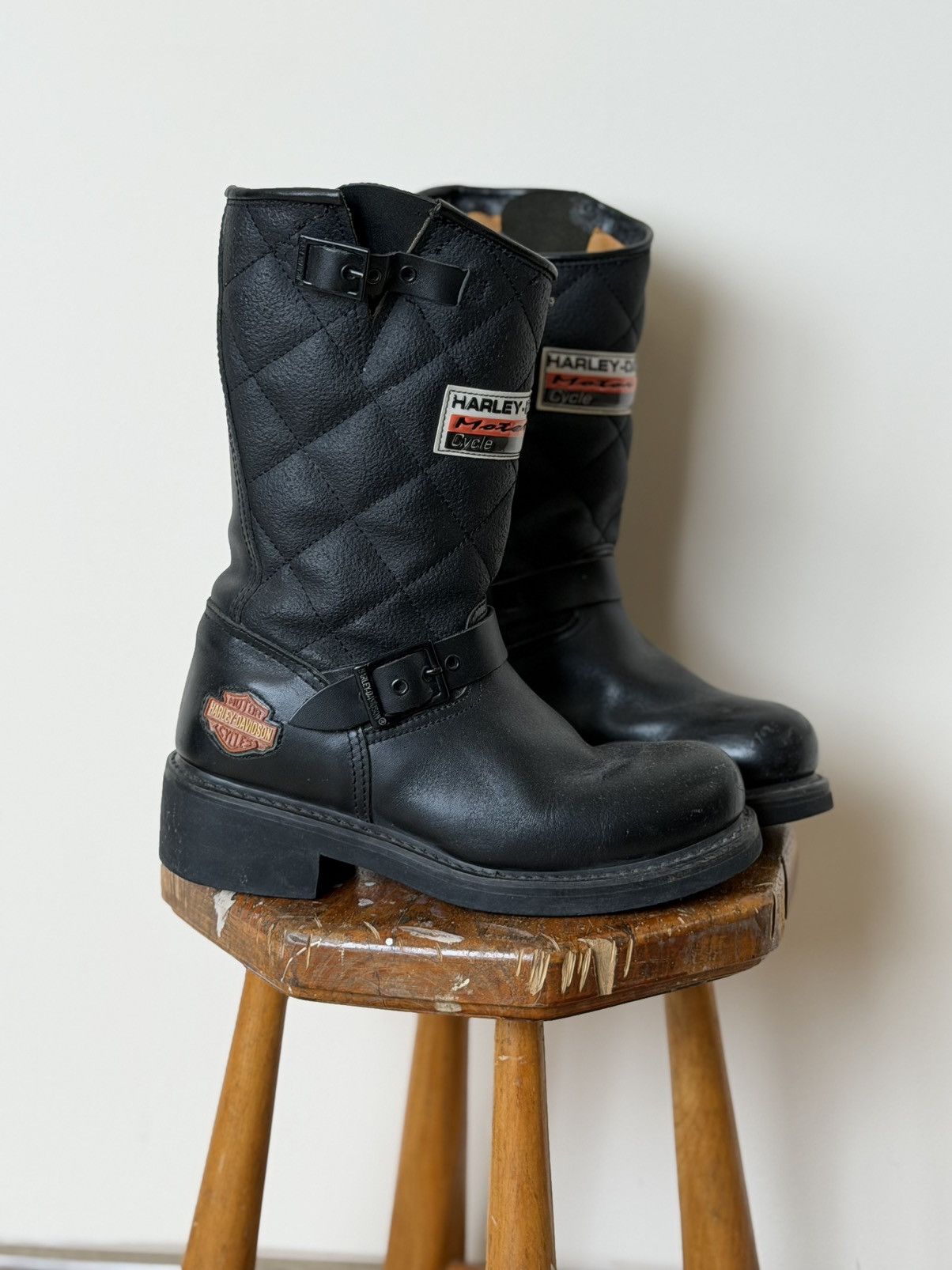 VTG Harley-Davidson Leather Y2K Biker Ankle Vestern Boots