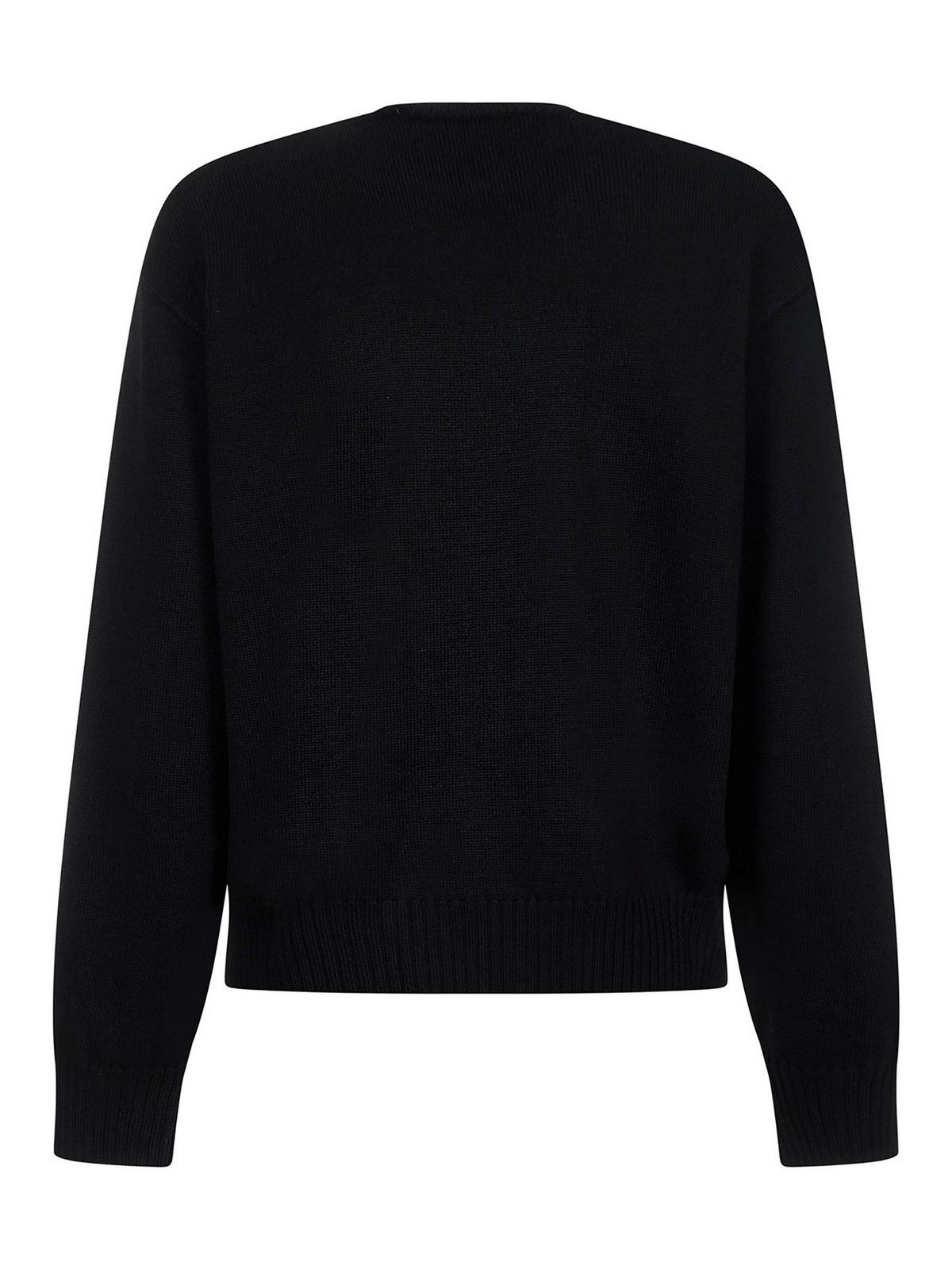 Off-White o1gr1nt0125 For All Knit Wool Crewneck Sweater in Black Size US XL / EU 56 / 4 - 2 Thumbnail