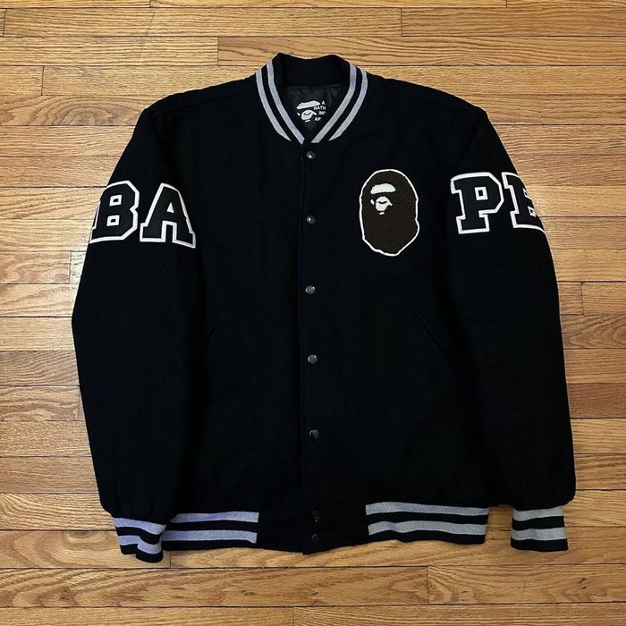 Bape Vintage A Bathing Ape Bape Wool Letterman Varsity Jacket | Grailed