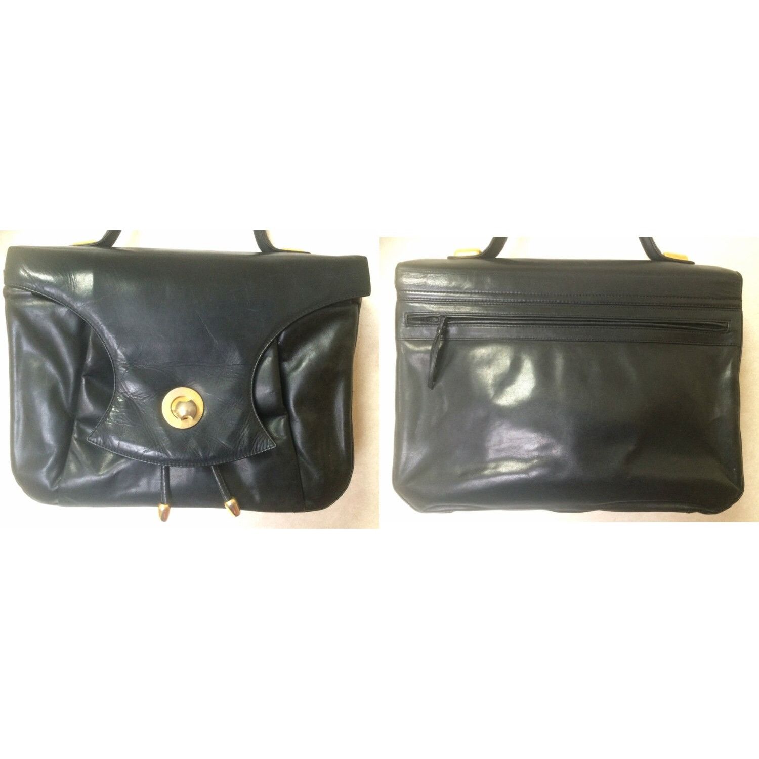 Bally Vintage Bally black leather design bag, business purse Size ONE SIZE - 2 Thumbnail