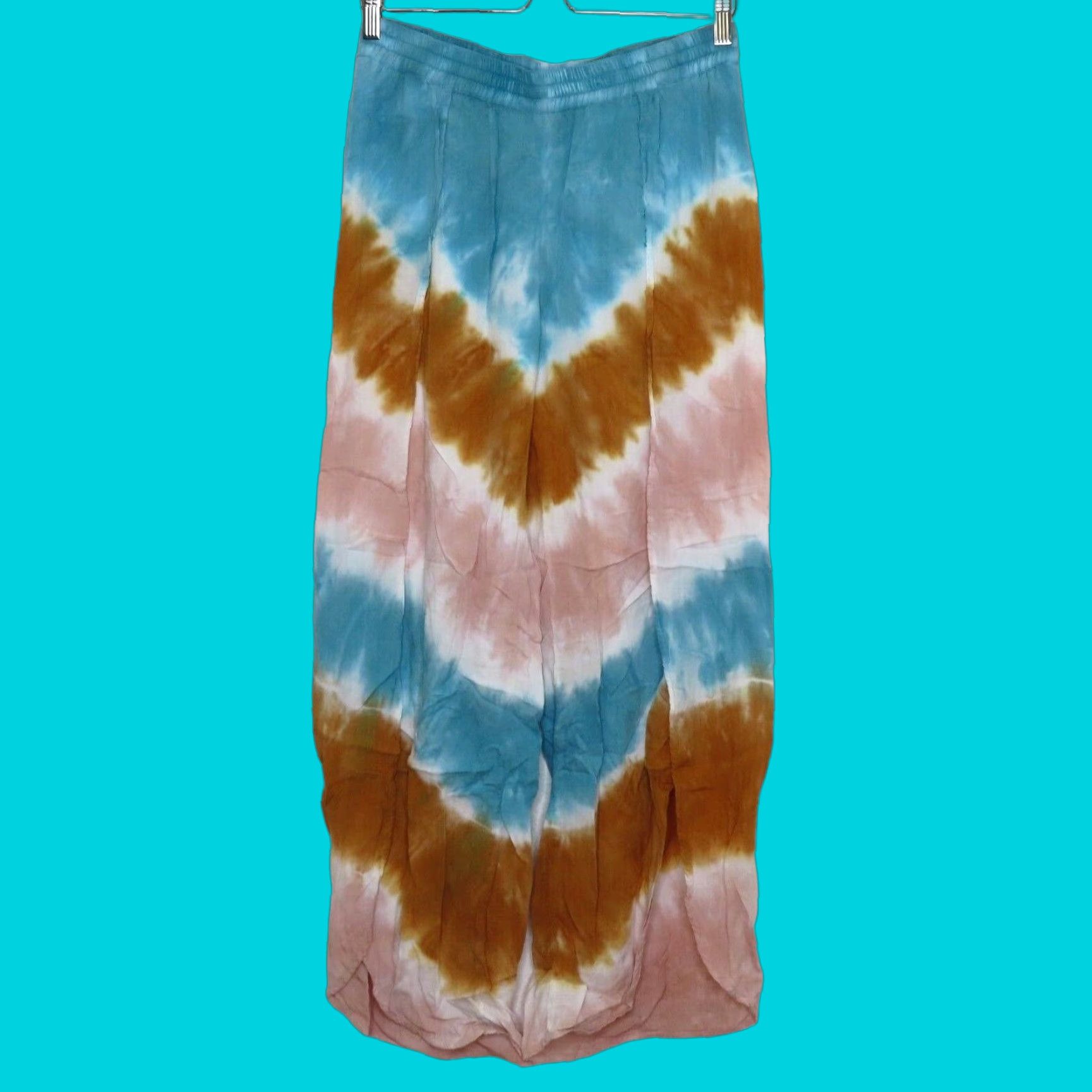 Young Fabulous & Broke Young Fabulous & Broke Pants Women Medium Tie Dye Open Front Wide Leg Multicolor Size 32" / US 10 / IT 46 - 1 Thumbnail