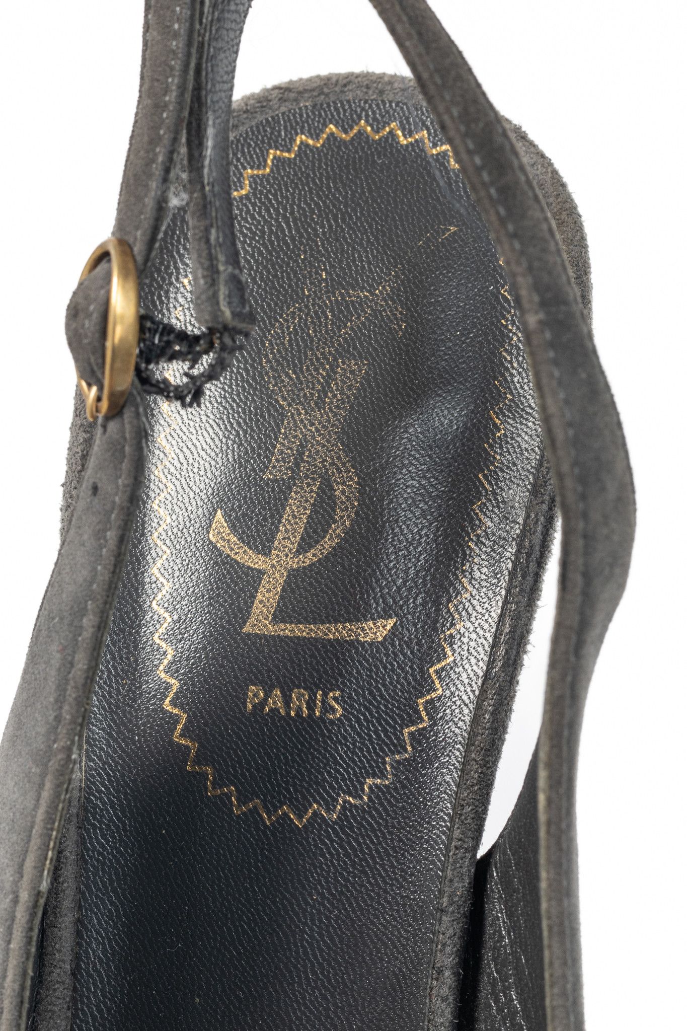 Yves Saint Laurent Yves Saint Laurent Tribtoo Suede Platform Slingback Pumps Size US 6.5 / IT 36.5 - 10 Thumbnail