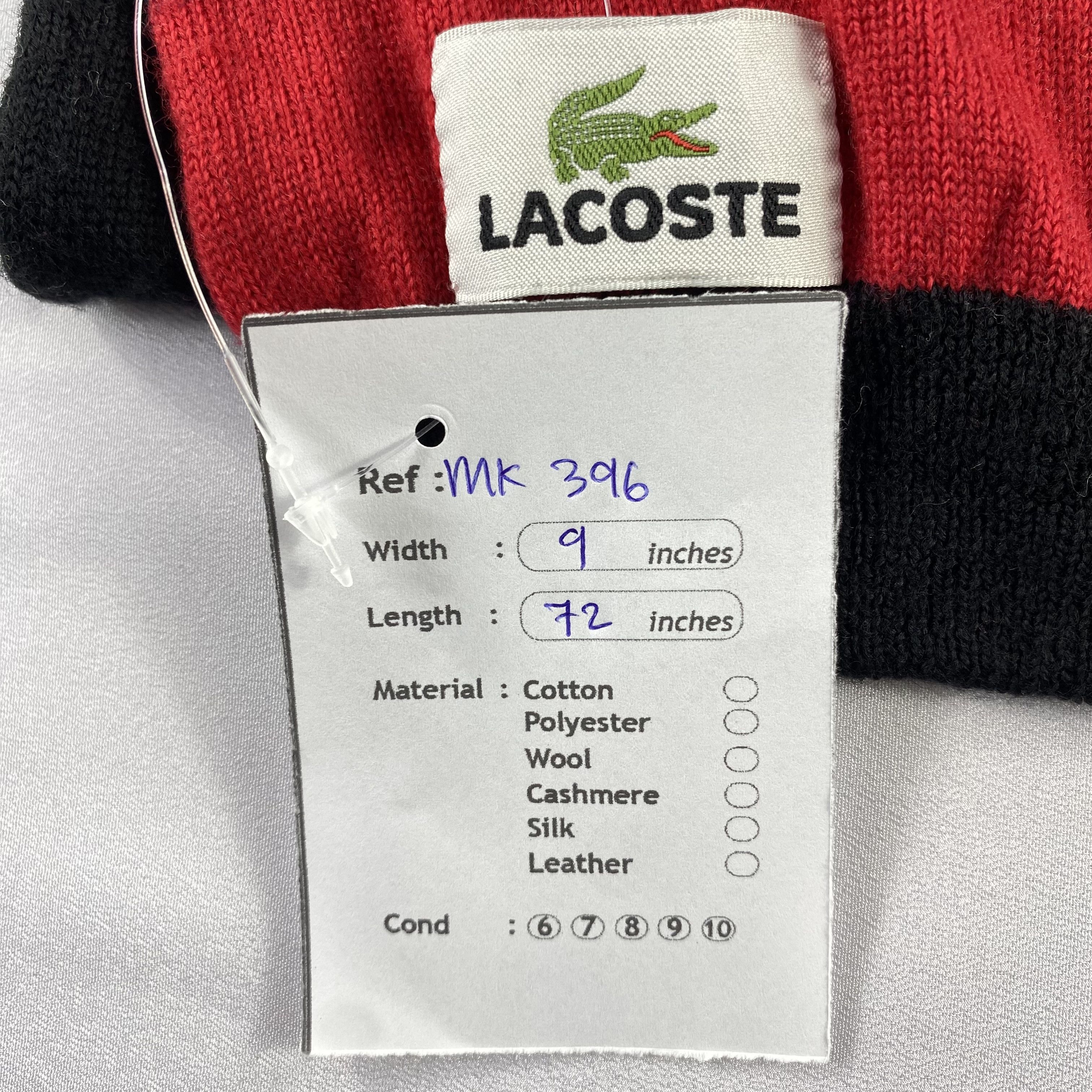 Lacoste Lacoste Stripe Scarf Neck Wrap Muffler Size ONE SIZE - 6 Thumbnail