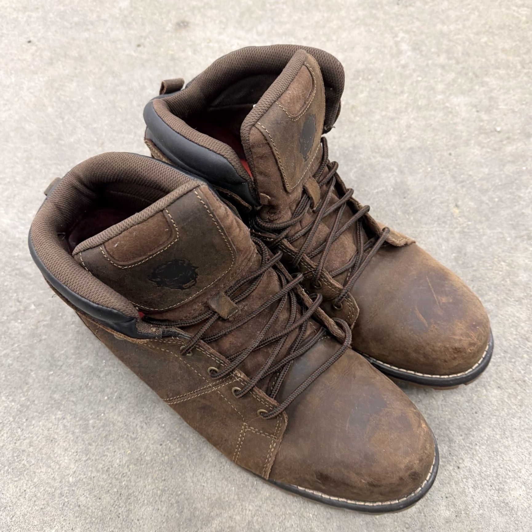 Vintage VINTAGE Buffalino Work Used Men 14 M Brown Leather Steel Toe Work Ankle Boots Size US 14 / EU 47 - 2 Thumbnail