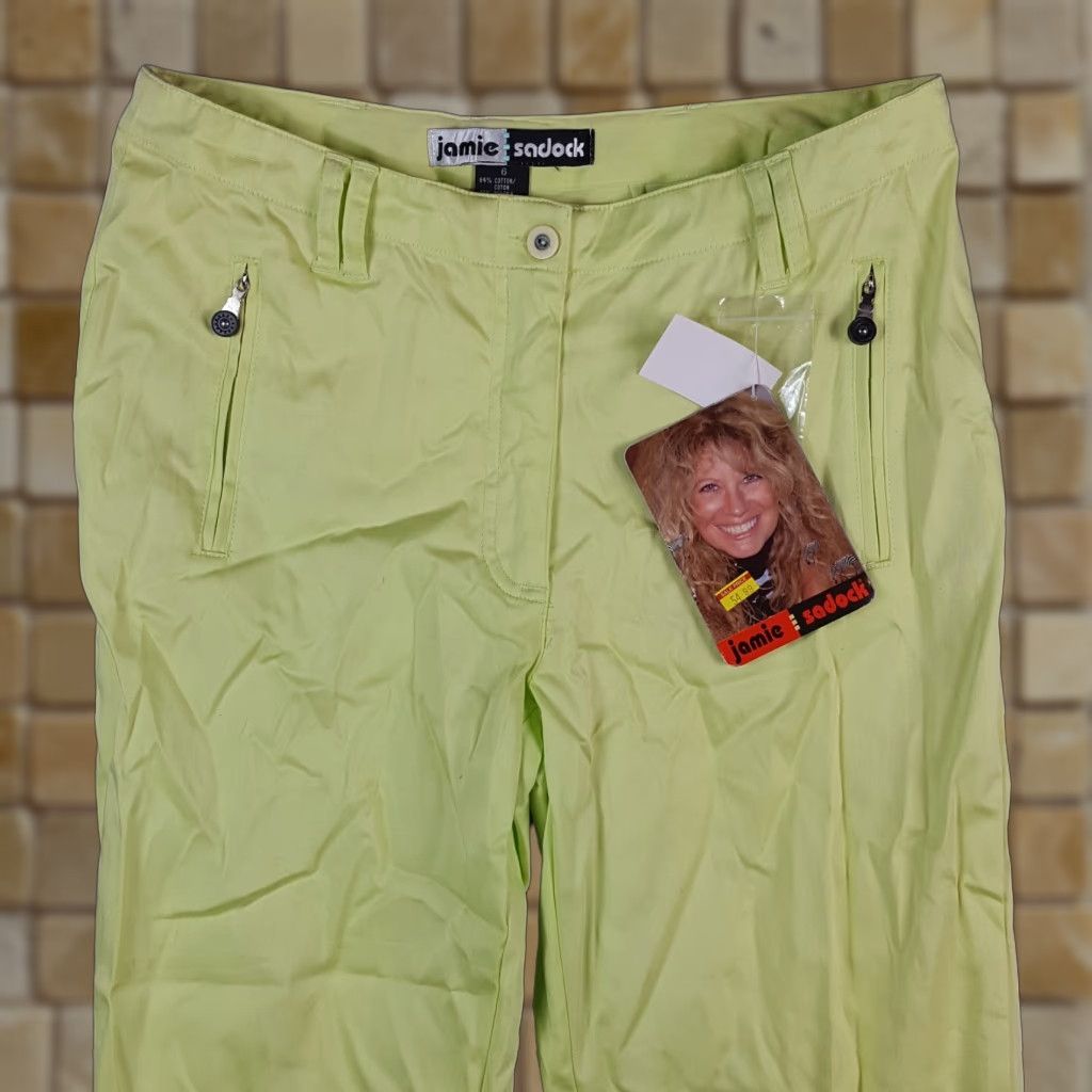 Vintage VINTAGE Jamie Sadock Capri Pants Womens Size 6 Golf Tech Breathable Preppy Y2K 90s Bohemian Retro Green Capris Size 28" / US 6 / IT 42 - 1 Thumbnail