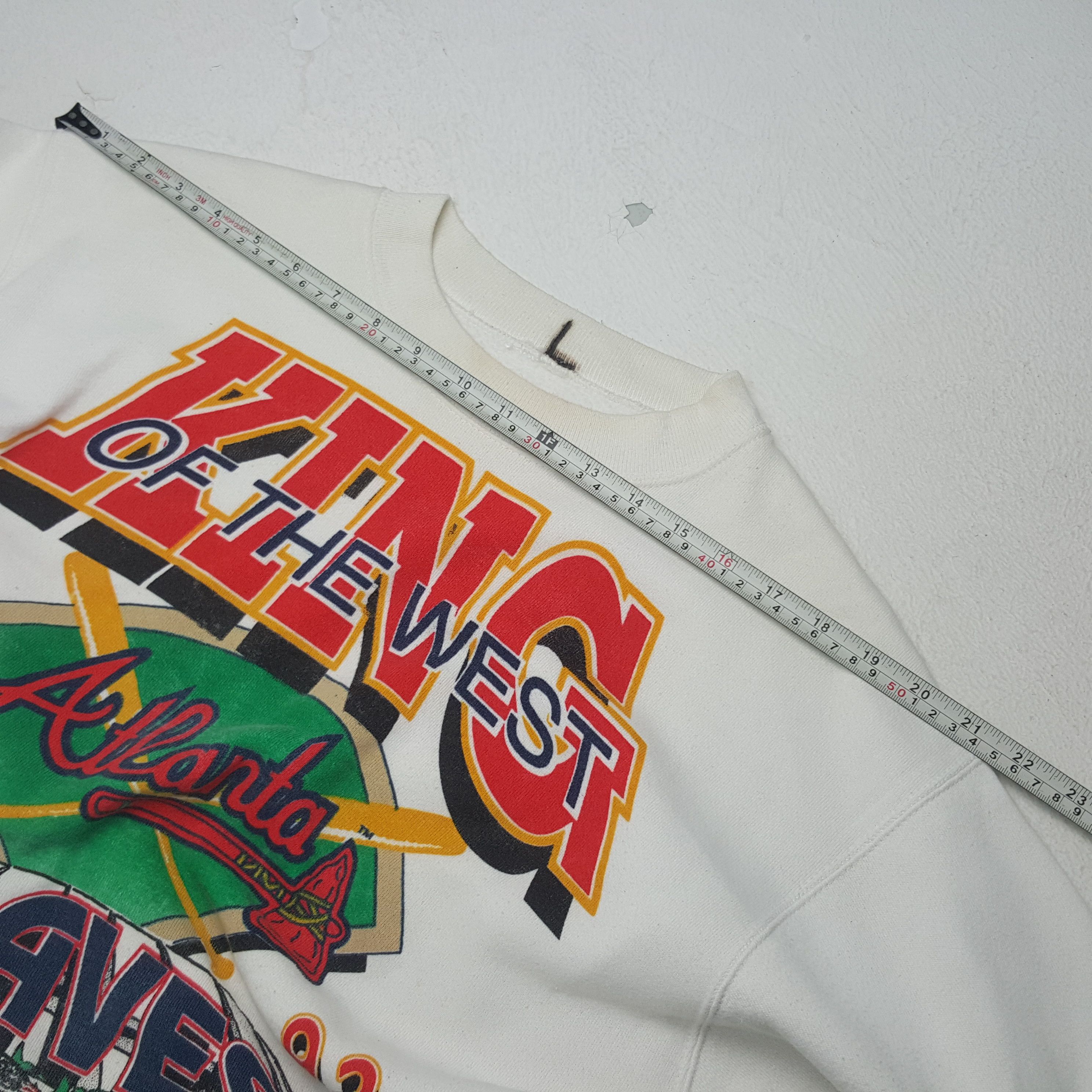 MLB × Vintage Atlanta Braves KING OF THE WEST American Baseball Sweatshirt Size US M / EU 48-50 / 2 - 5 Thumbnail