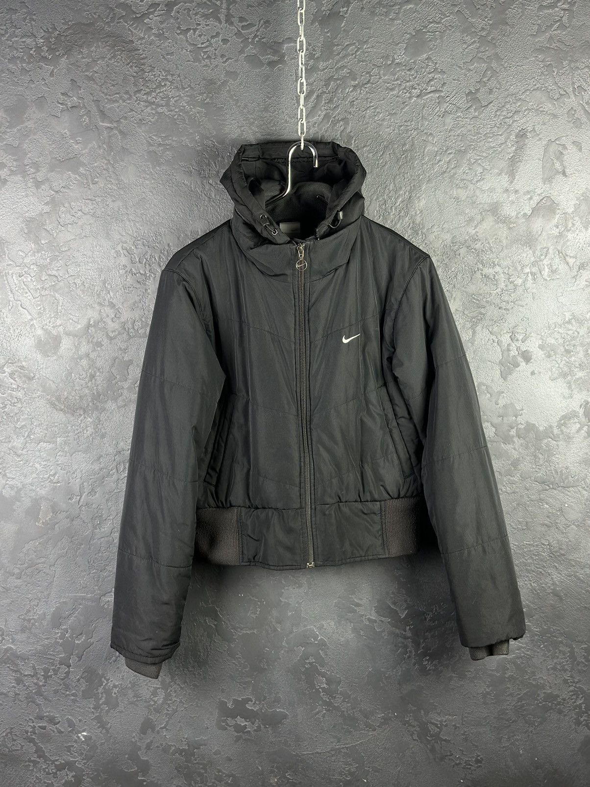 Nike × Vintage Nike Vintage 90s Small Logo Black Down Jacket Winter Puffer Size M / US 6-8 / IT 42-44 - 1 Thumbnail