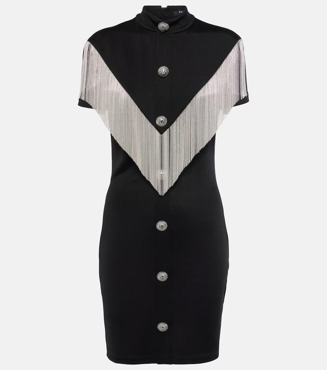 Balmain o1y0525 Mini Dress in Black Size M / US 6-8 / IT 42-44 - 1 Thumbnail