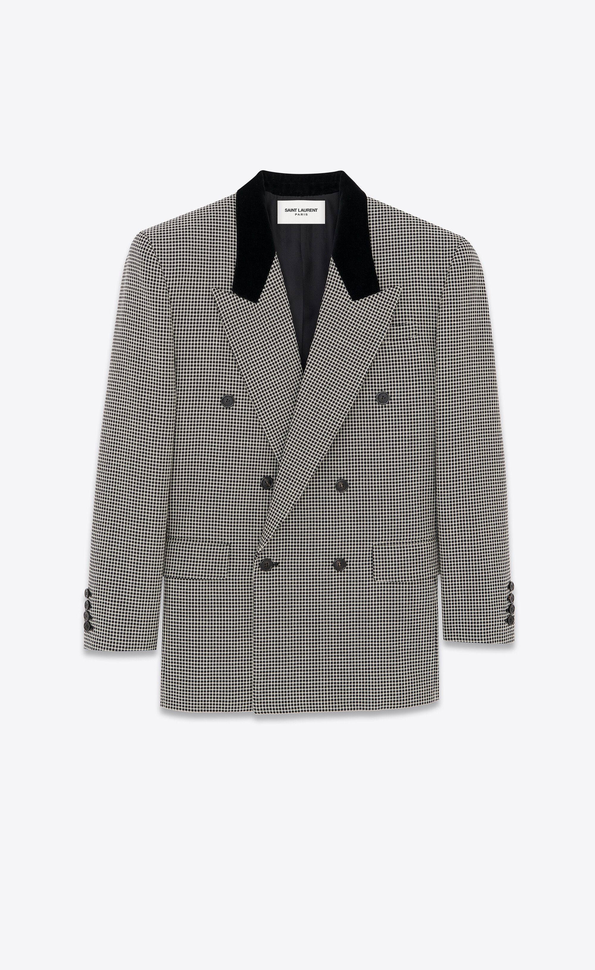 Saint Laurent Paris o1bcso1str1224 Oversized Chesterfield Jacket in Grey Size L / US 10 / IT 46 - 2 Thumbnail