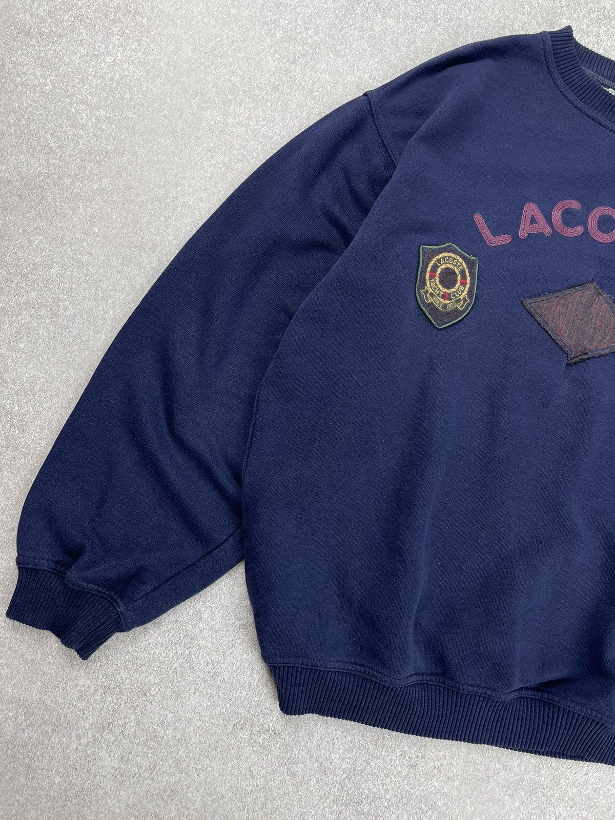 Lacoste × Vintage Vintage Lacoste Big Logo Crewneck Sweatshirt Size US XL / EU 56 / 4 - 4 Thumbnail