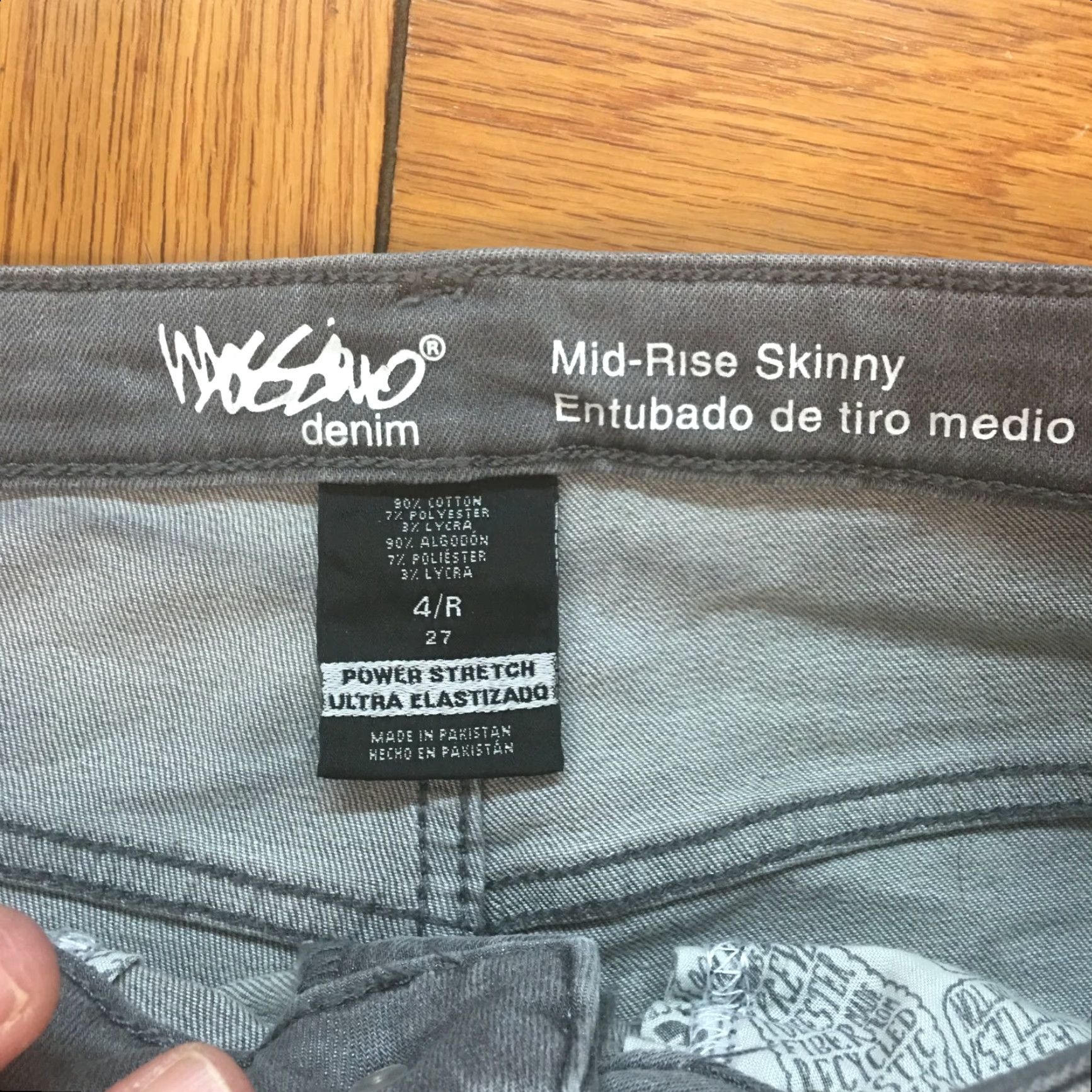 Mossimo Mossimo Womens Jeans Slim Skinny Mid Rise Dark Gray Regular Size 4 Size 27" / US 4 / IT 40 - 5 Thumbnail