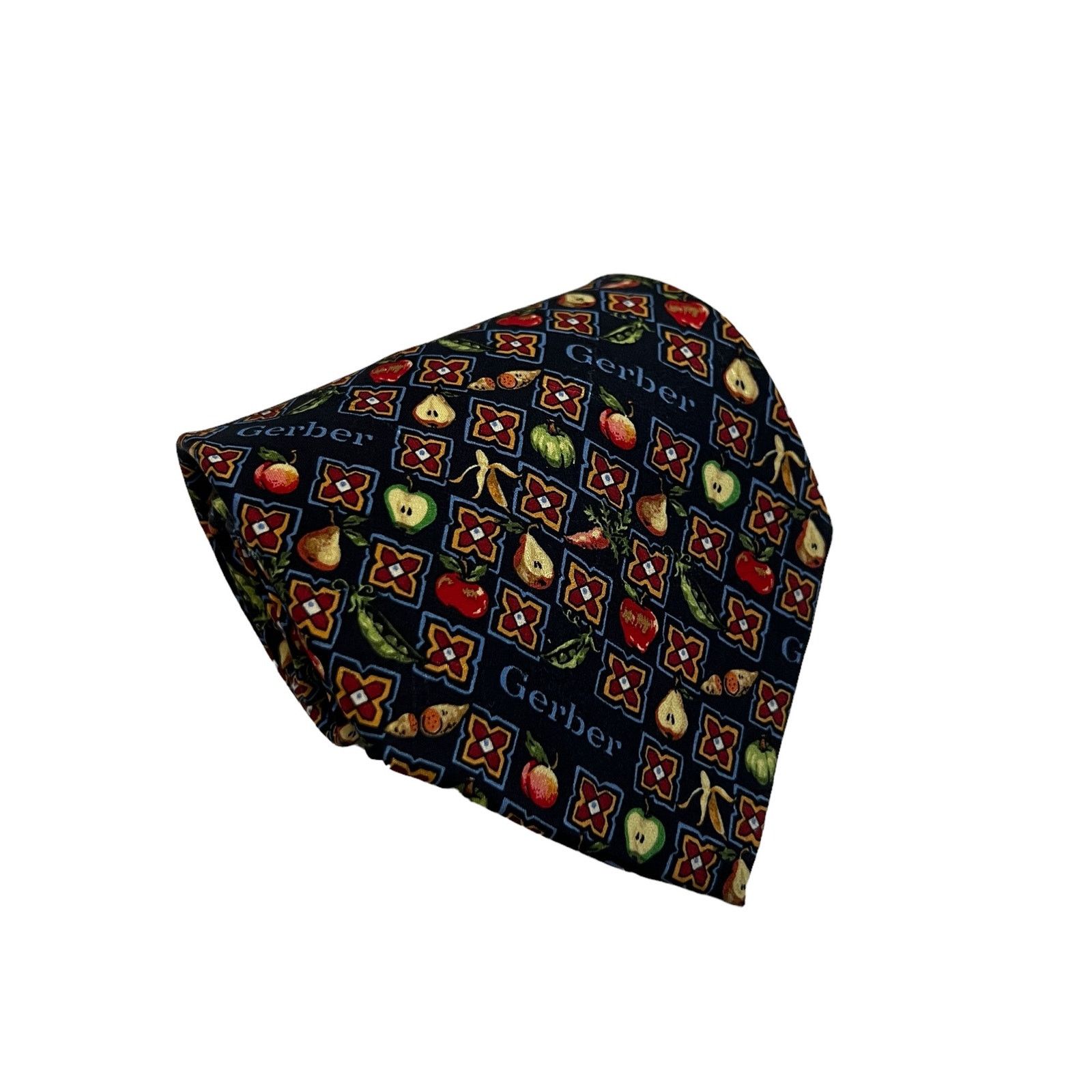 Nicole Miller Nicole Miller Vintage Gerber Fruits Vegetables Navy Silk Tie Size ONE SIZE - 4 Thumbnail
