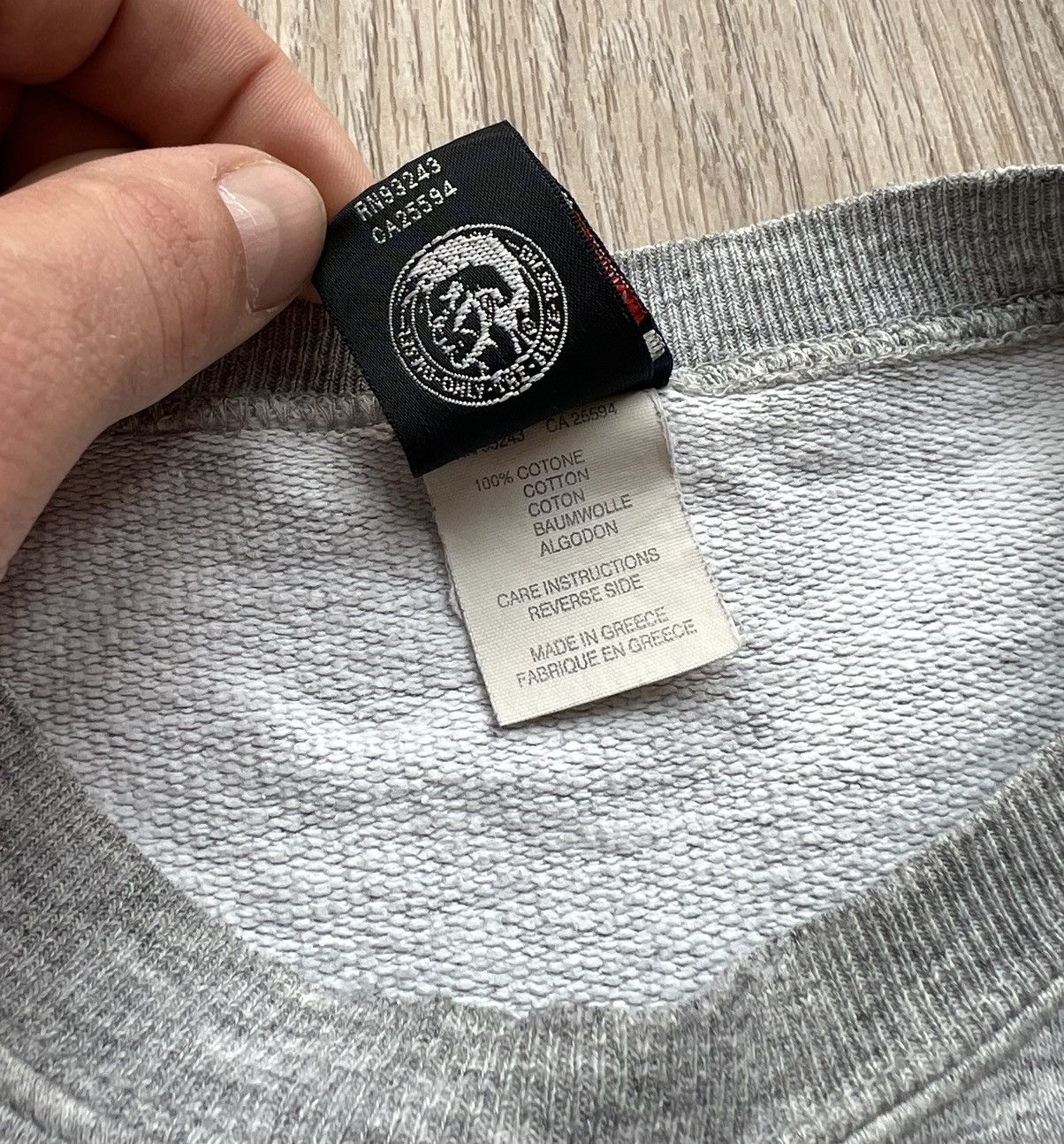 Diesel × Vintage Vintage Diesel Gray Sweatshirt Big Logo Size US L / EU 52-54 / 3 - 8 Thumbnail