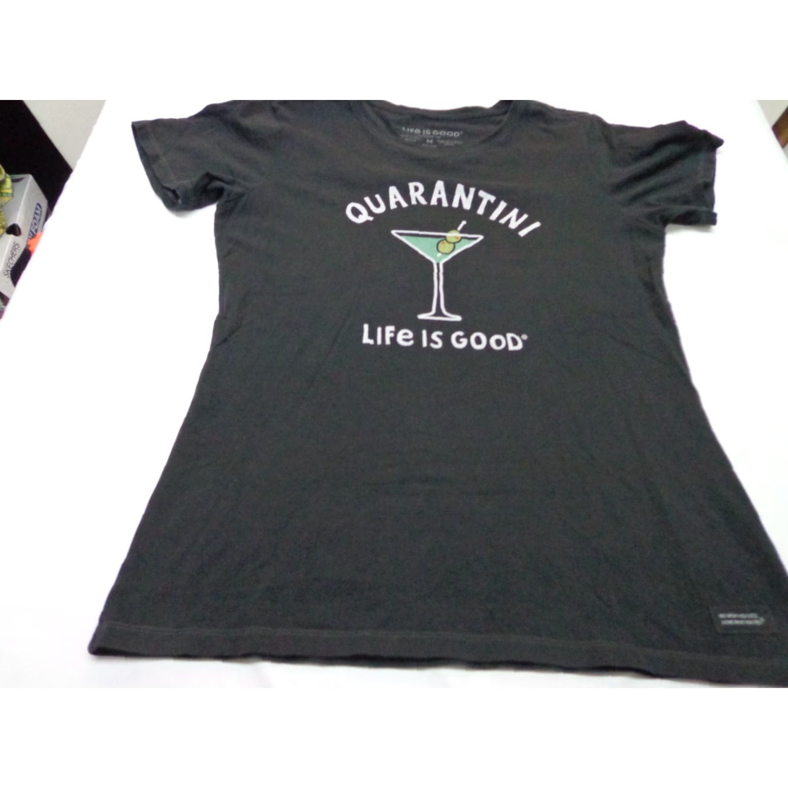 Life is Good Life is Good Women's Tee V-Neck Short Sleeve Cotton Black Size M Shirt Casual Size S / US 4 / IT 40 - 2 Thumbnail