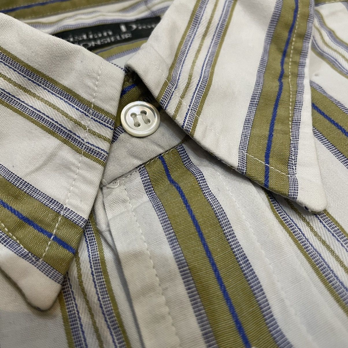 Christian Dior Monsieur Christian Dior Button Up Shirt Striped Workwear Size US L / EU 52-54 / 3 - 4 Thumbnail