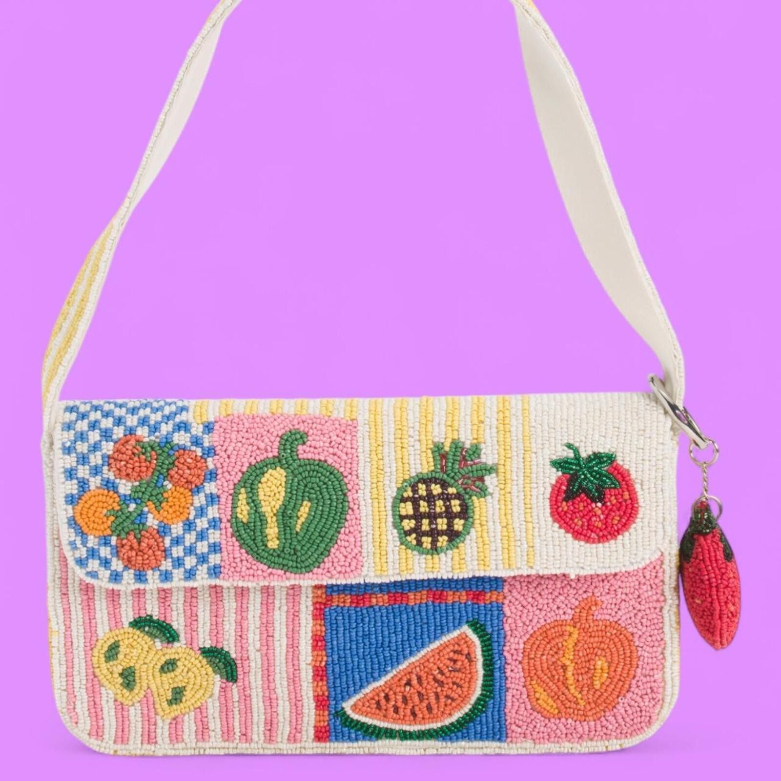 Marsell TikTok Viral Beaded Bag with Fruit Design Size ONE SIZE - 1 Thumbnail